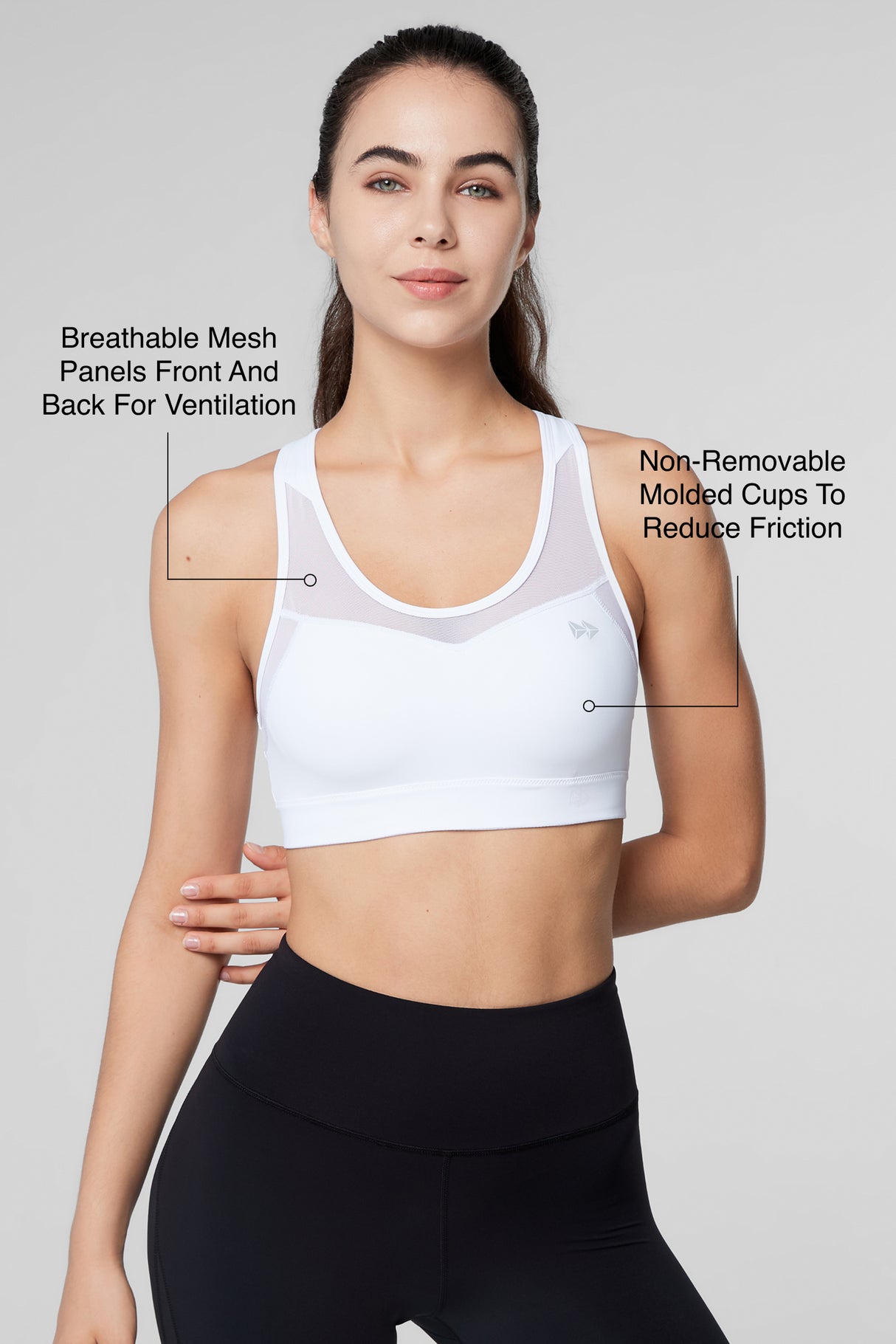 Shift™ Racerback Breathable Full-Coverage Running Bra | Women's High Support Sports Bra