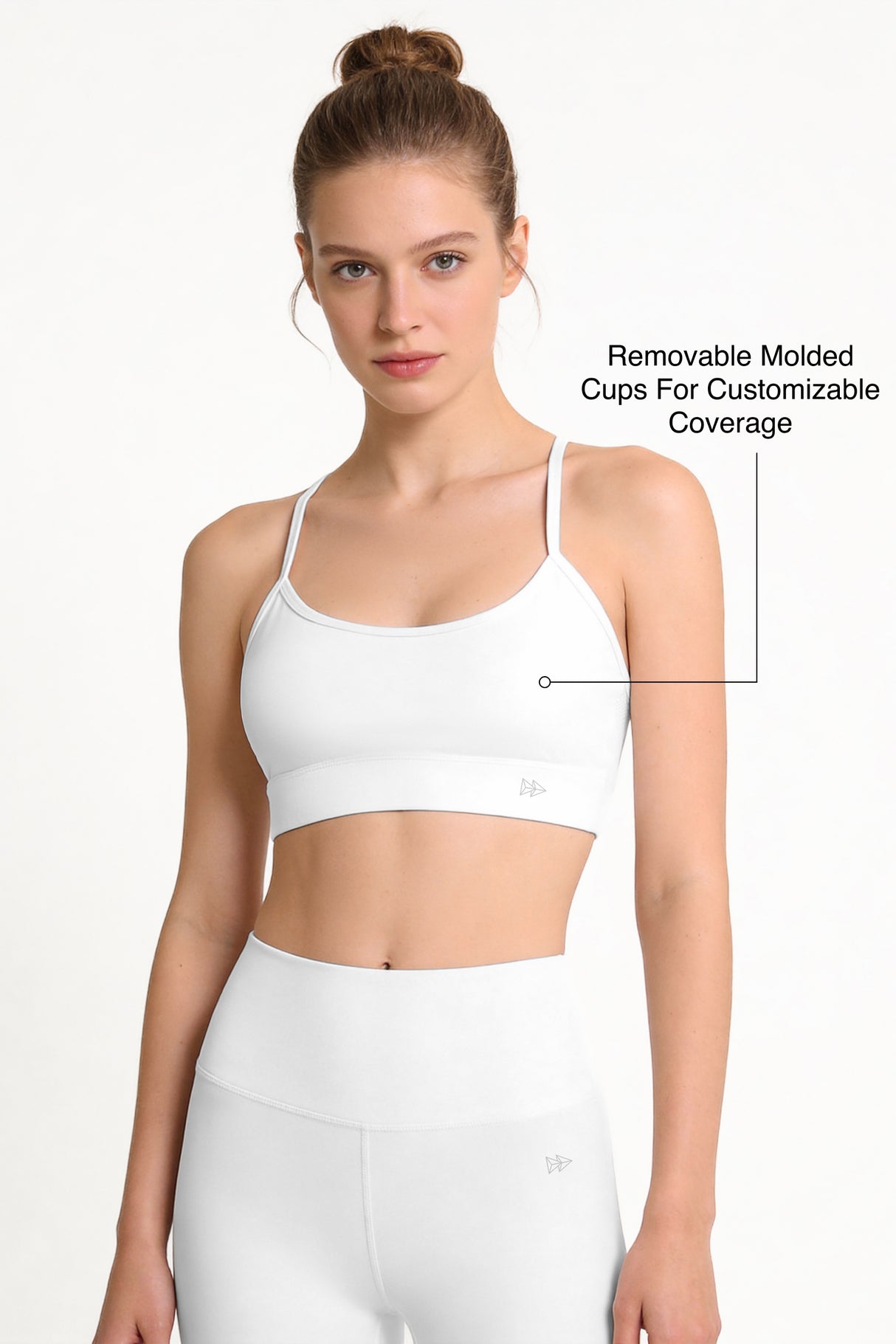 Anywhere™ Removable Cups Y-Back Jacquard Light Support Bra | Women's Light Support Sports Bra Best For Yoga, HIIT