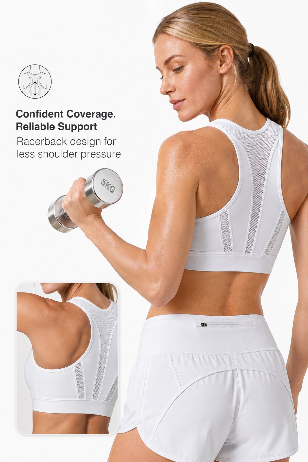 Enfold™ Zip-Front Breathable Racerback High-Support Bra for Larger Busts | Women's High Support Sports Bra