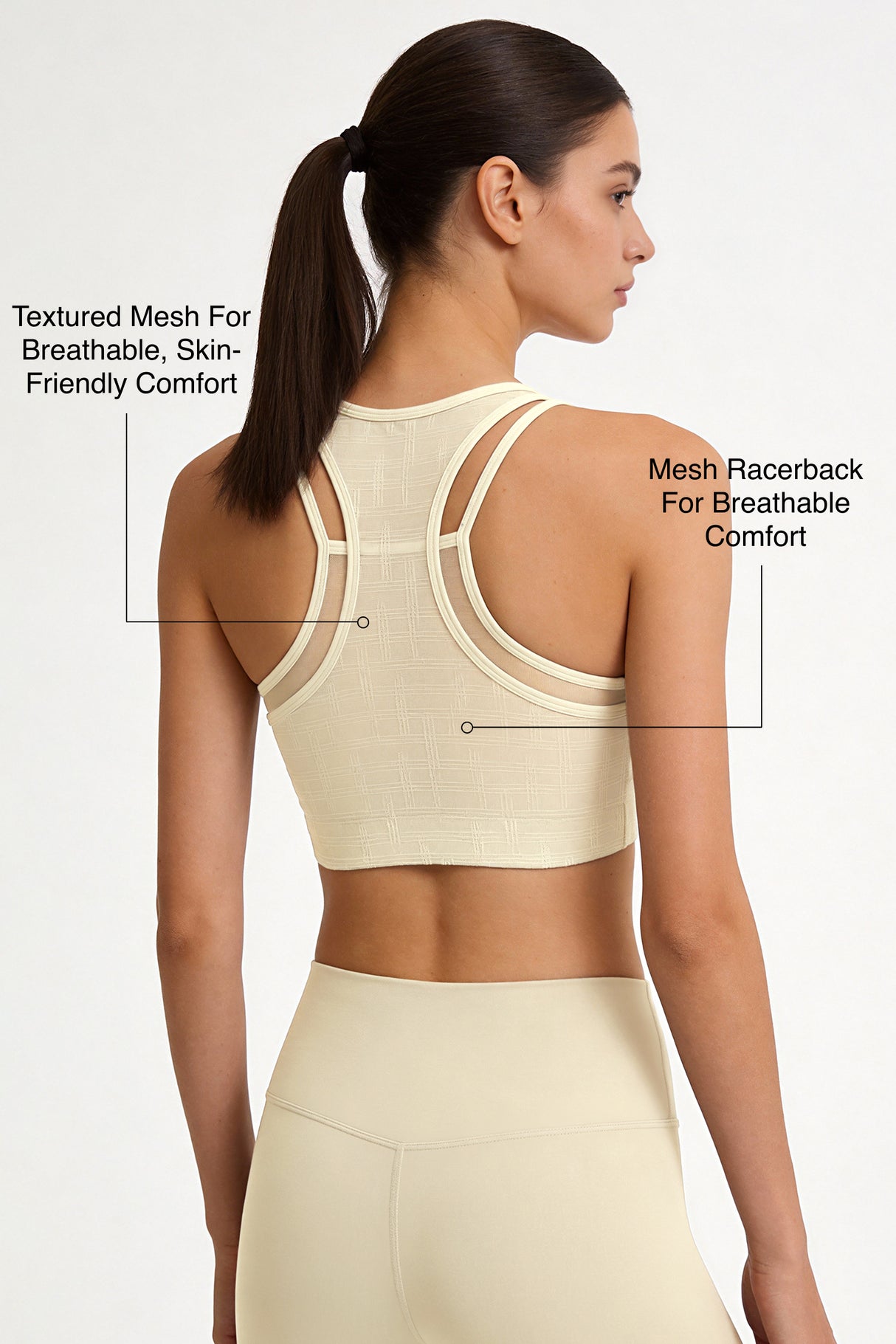 Power™ Front-Zip Jacquard Mesh Racerback Sports Bra | High-Impact Support for Running, HIIT & Training