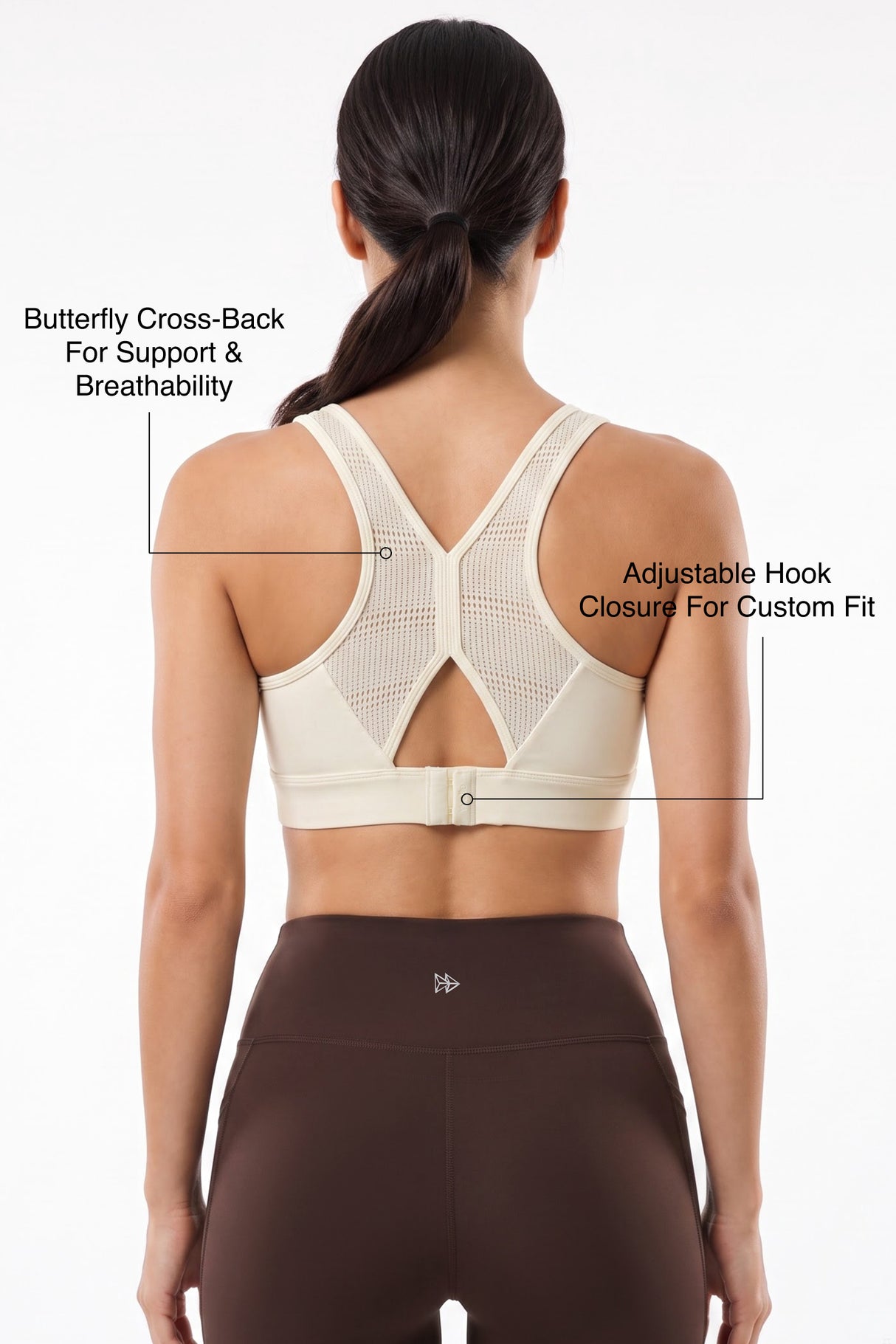 Power™ Breathable Panel With Adjustable Support Sports Bra | High Support for Running, HIIT & Training