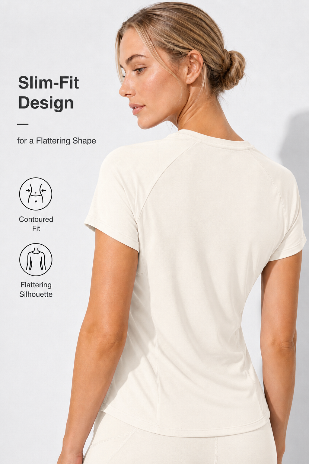 Ultralätt Cool Touch Slim Fit T-shirt | Kortärmad T-shirt för kvinnor