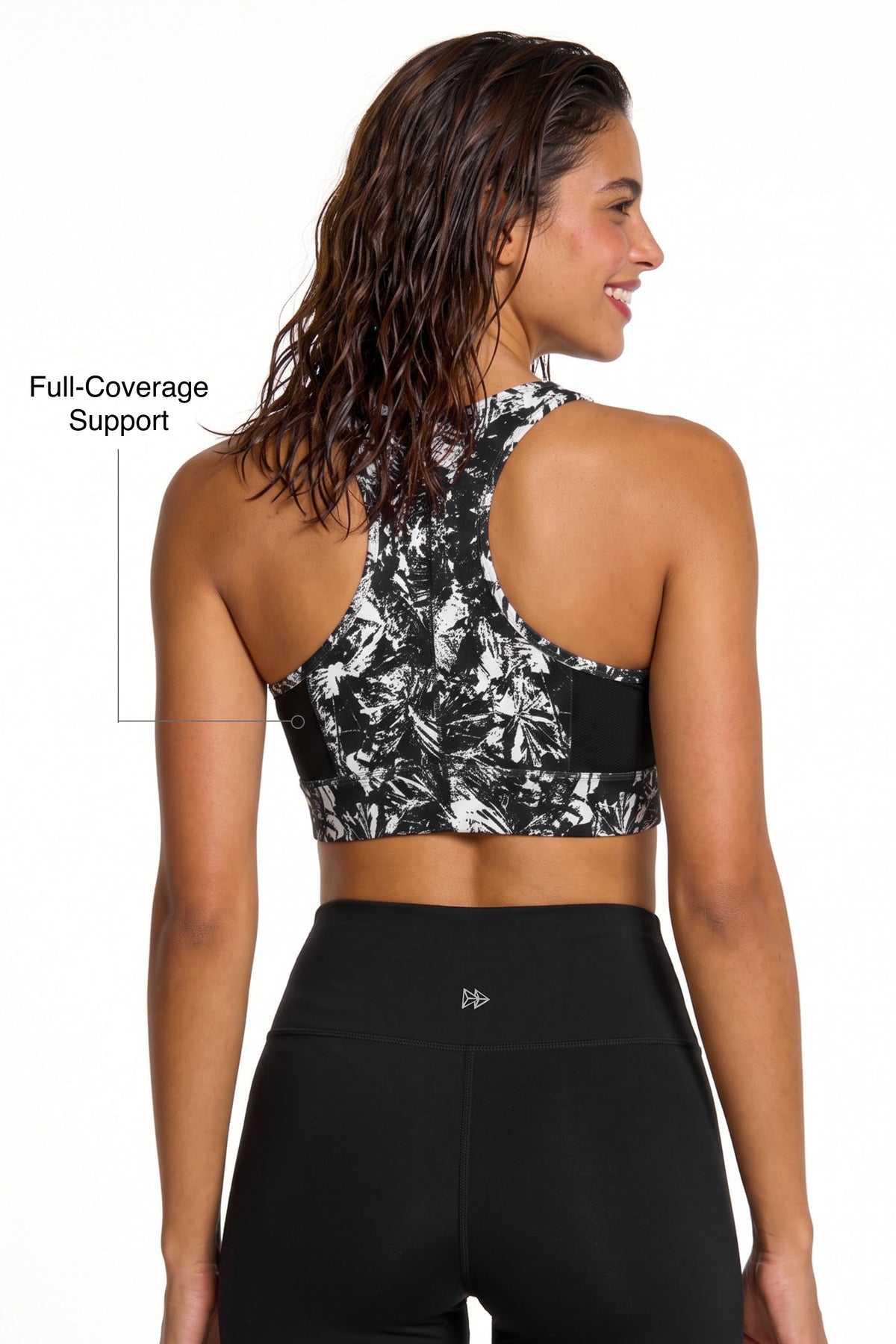 Power™ Zip-Front Mesh Racerback Sports Bra | High Support Best For Running, HIIT & Training