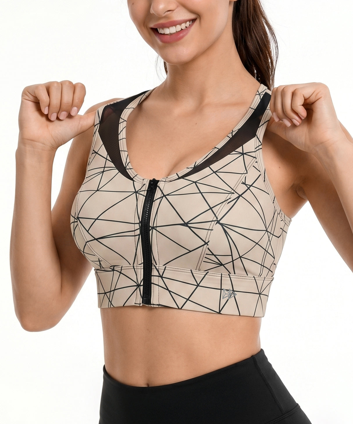 Power Zip-Front Secure High-Support Breathable Training Bra | High-Impact Support Best For Running, HIIT & Training
