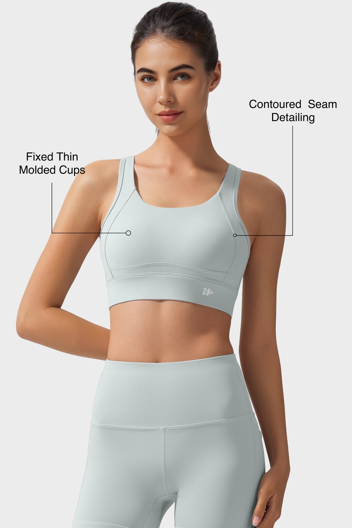 Echo™ Natural Shine Sporty Open-back Running Bra | Women's High Support Sports Bra
