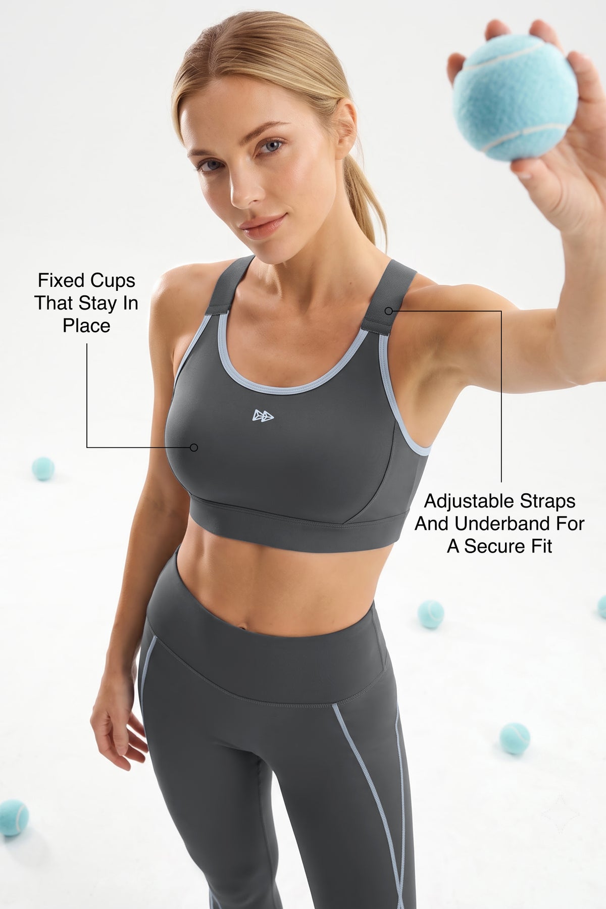 Power™ Heart-Shaped Crisscross High-Support Sports Bra | Women's High Support Sports Bra