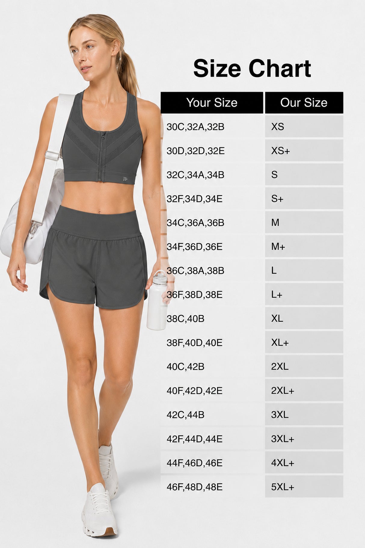 Enfold Zip Mesh gepolsterter Lauf-BH | Damen-Sport-BH mit starkem Halt