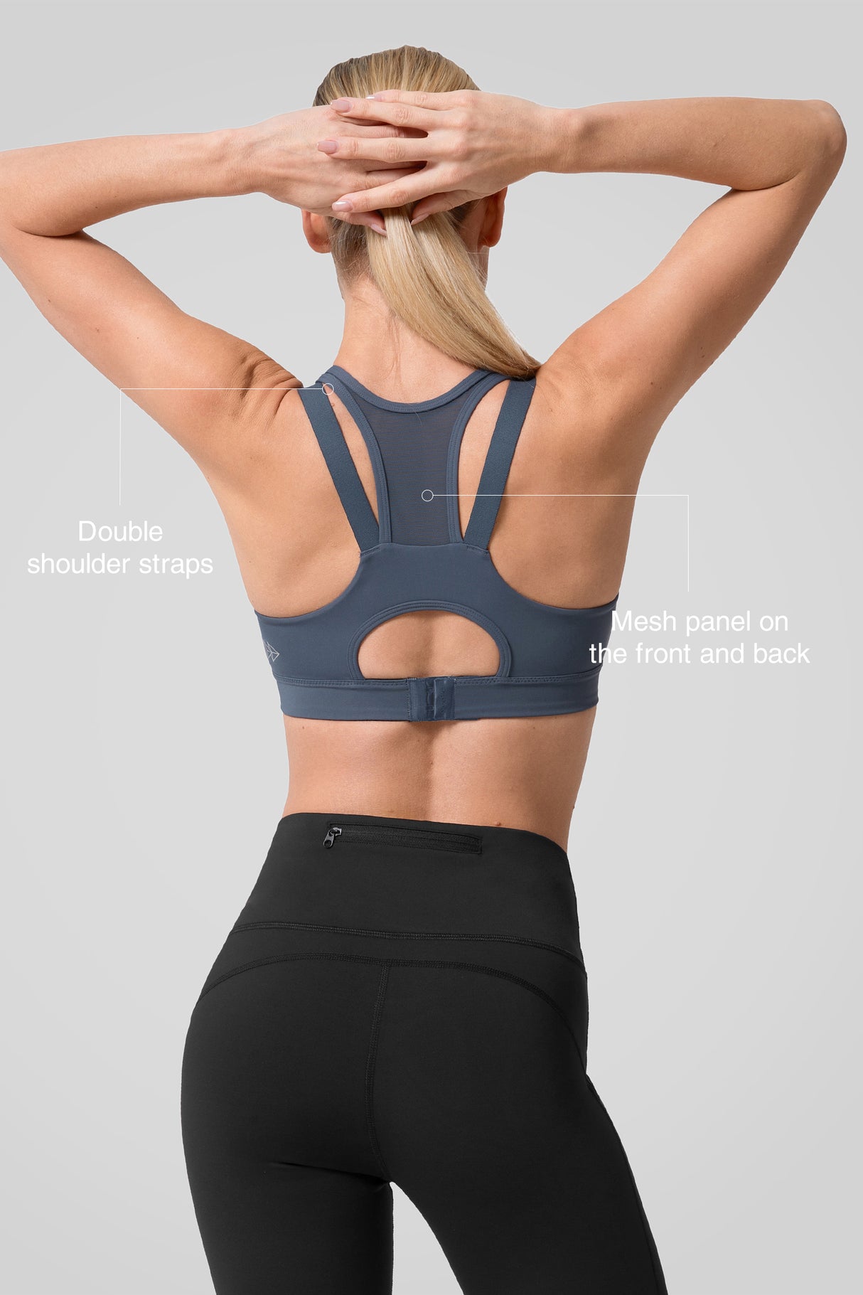 Power™ Zip Front Breathable Full-Coverage Running Bra | Women's High Support Sports Bra