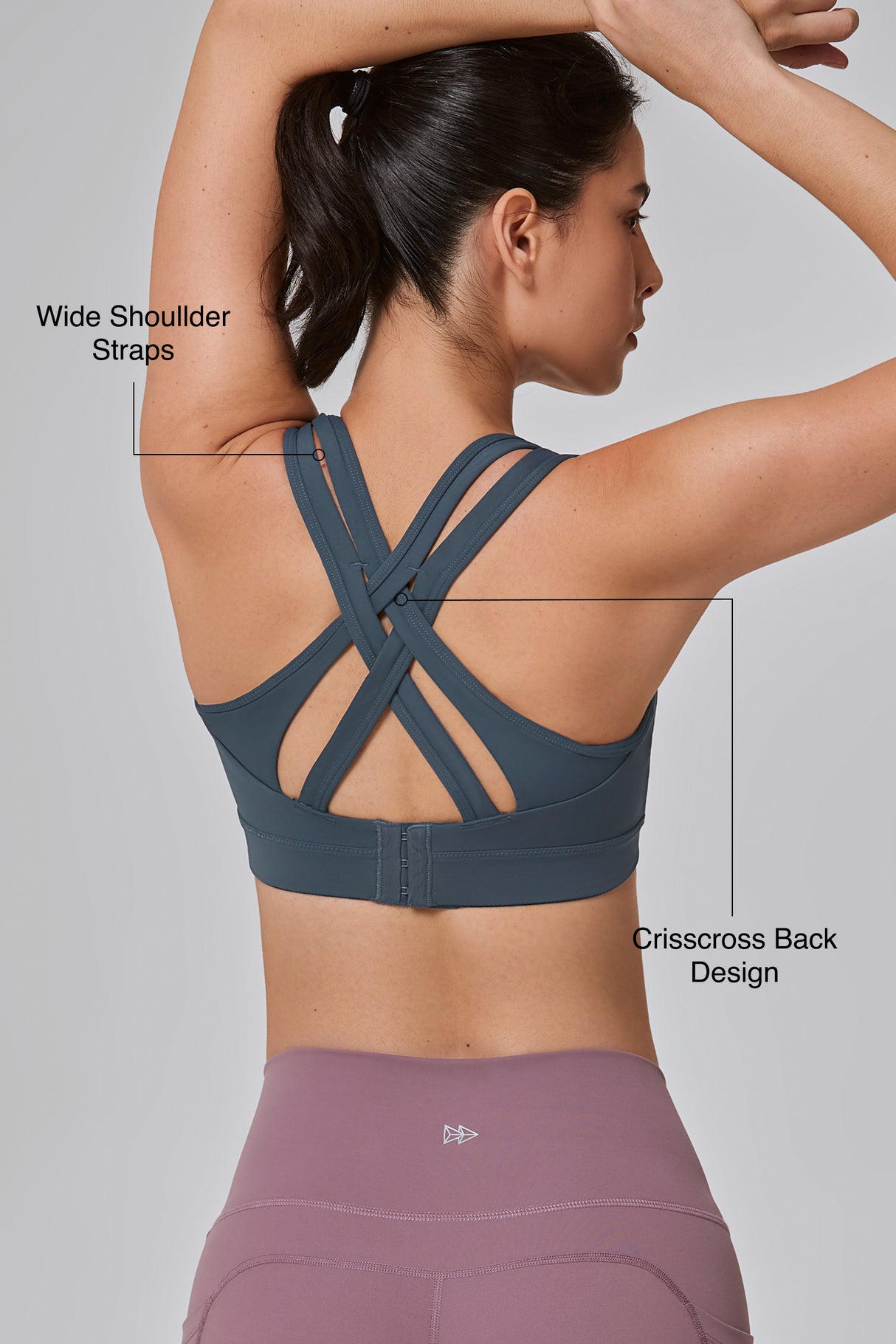 Power™ Cross Back Padded Running Bra | Women's High Support Sports Bra