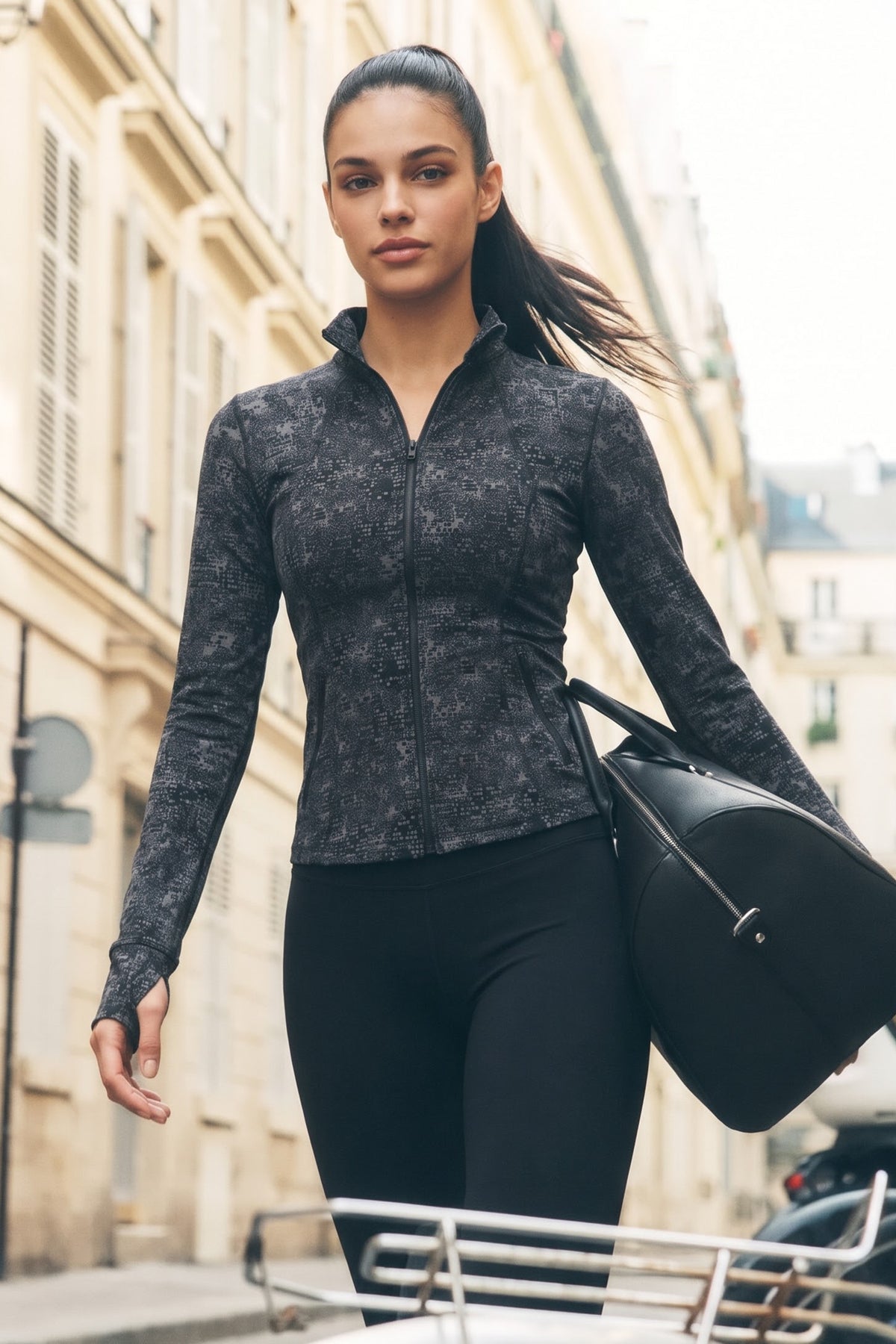 Anywhere™ Slim-Fit Printed Track Jacket with Zip Pockets | Women's Sports Jacket