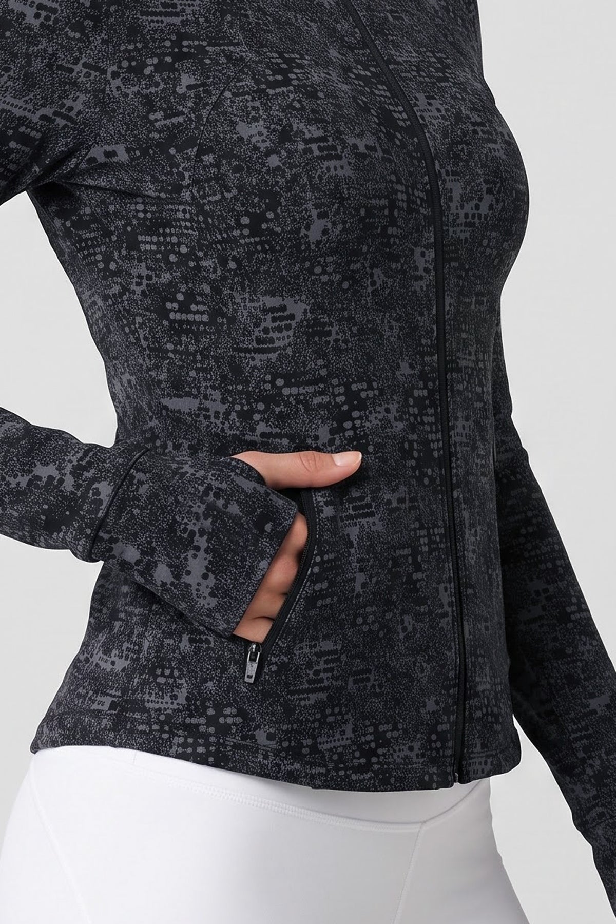 Anywhere™ Slim-Fit Printed Track Jacket with Zip Pockets | Women's Sports Jacket