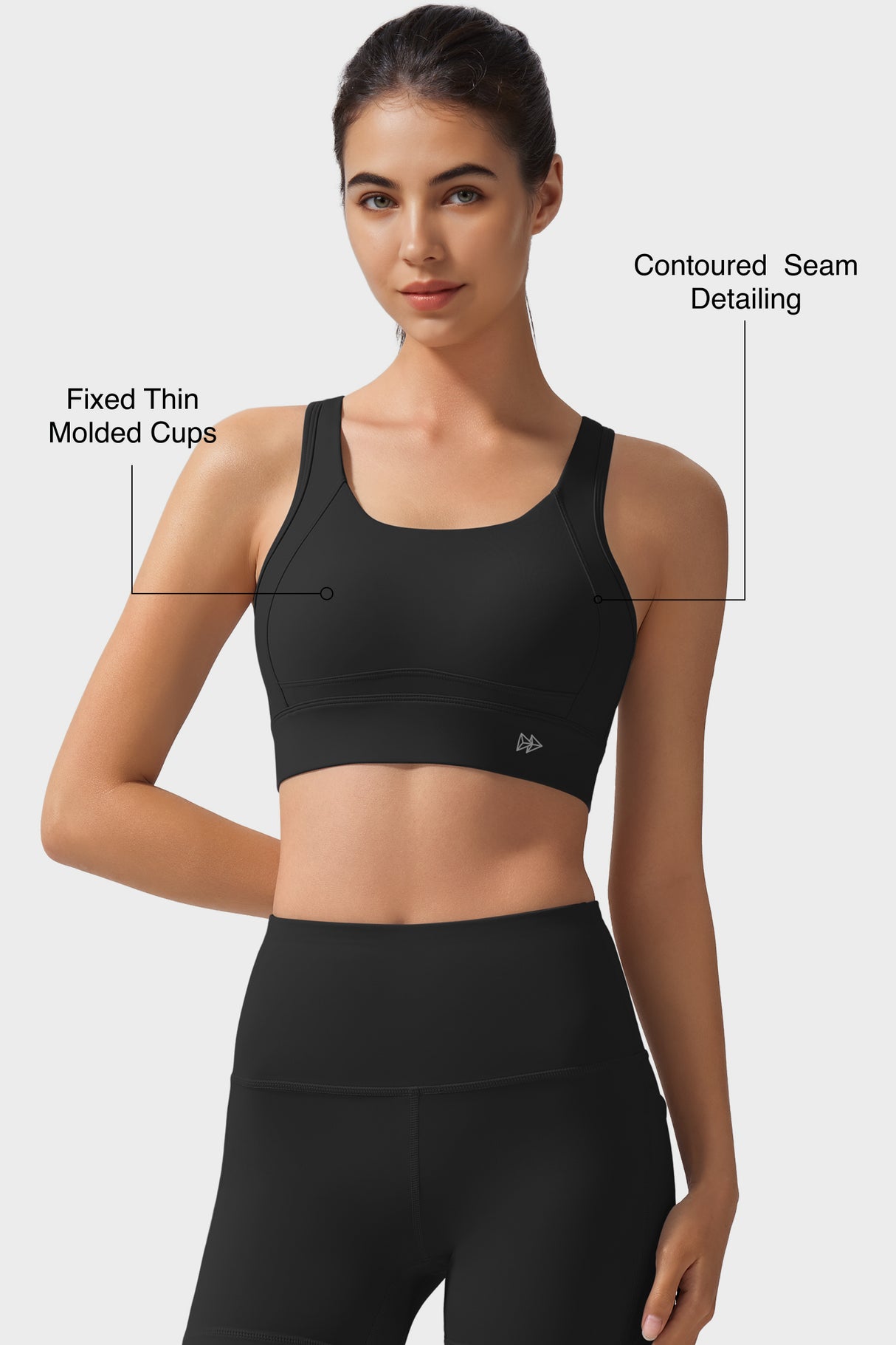 Echo™ Natural Shine Sporty Open-back Running Bra | Women's High Support Sports Bra