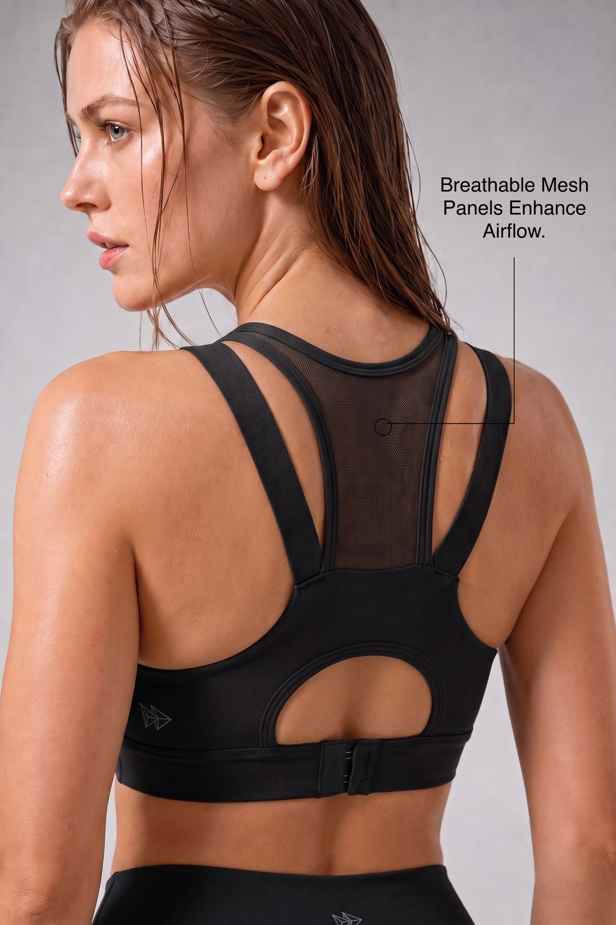 Power™ Zip Front Breathable Full-Coverage Running Bra | Women's High Support Sports Bra