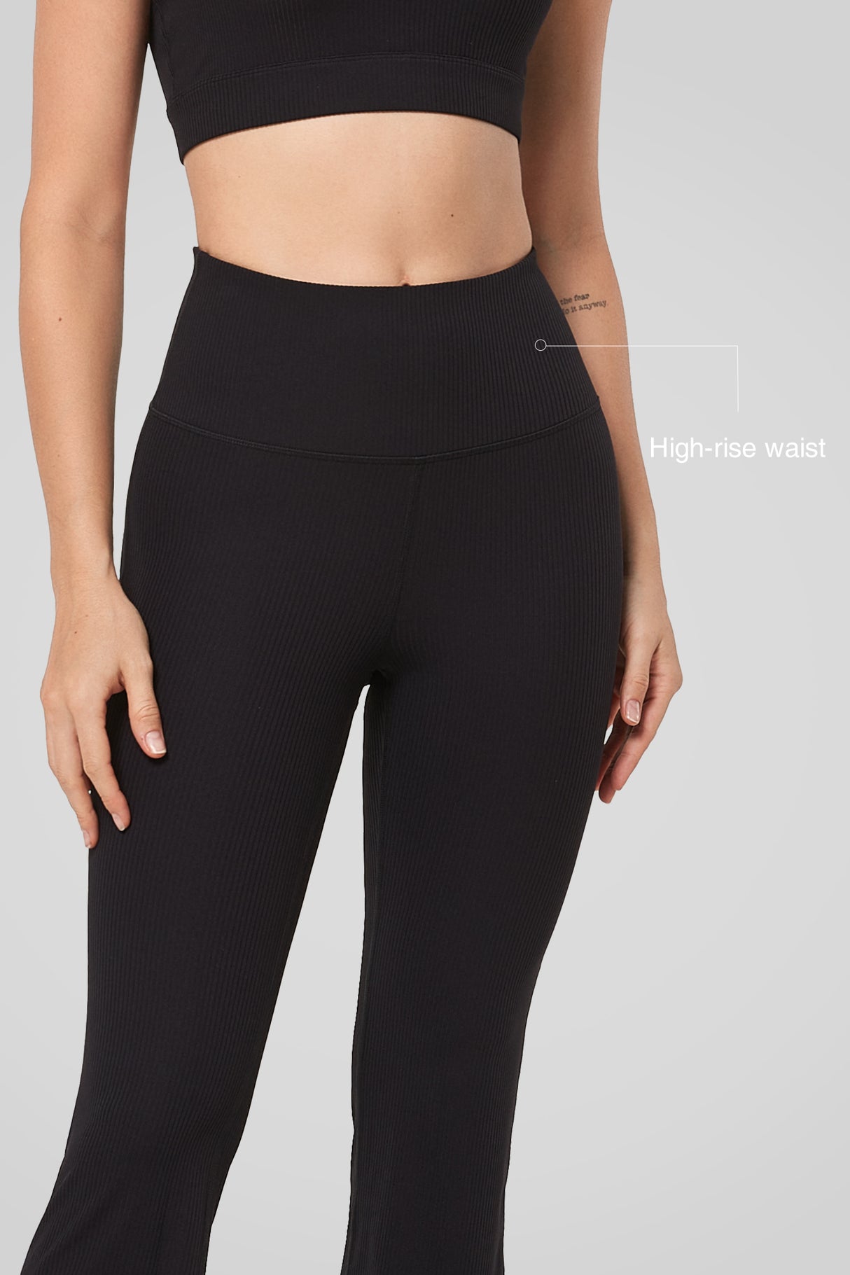Echo Ribbade Stretchiga Magkontrollleggings 69'' | Damleggings med Lätta Stöd