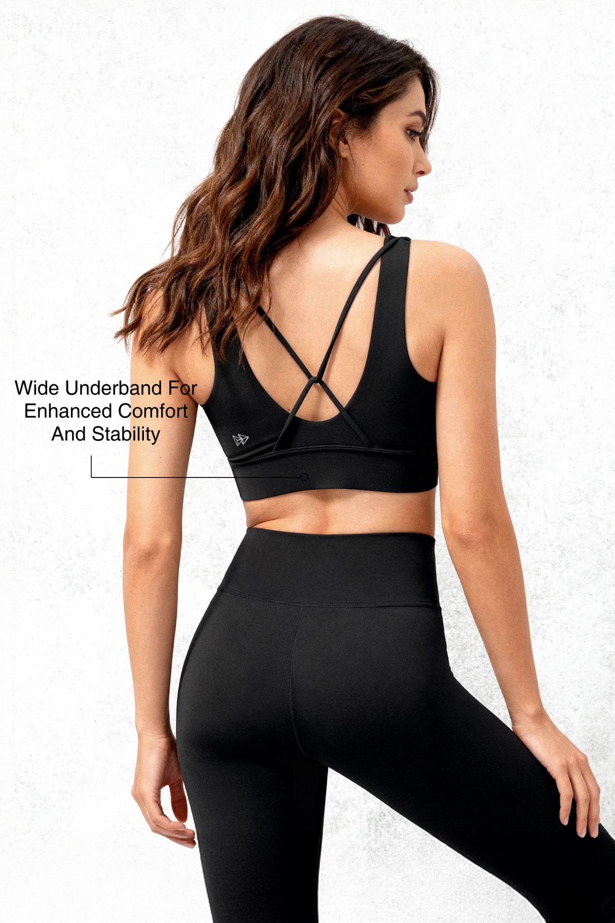 Gepolsterter Longline-Yoga-BH mit breitem Unterbrustband | Sport-BH für Damen mit leichter Stützfunktion