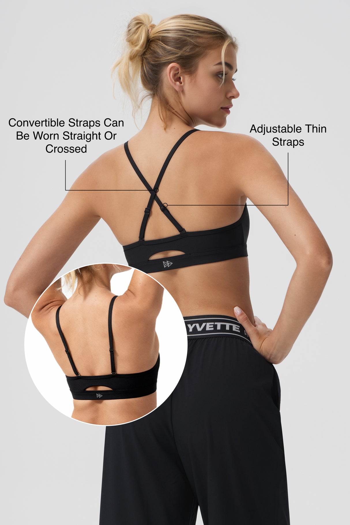 Anywhere™ Adjustable Thin Strap Removable Pads Sports Bra | Women's Light Support Sports Bra