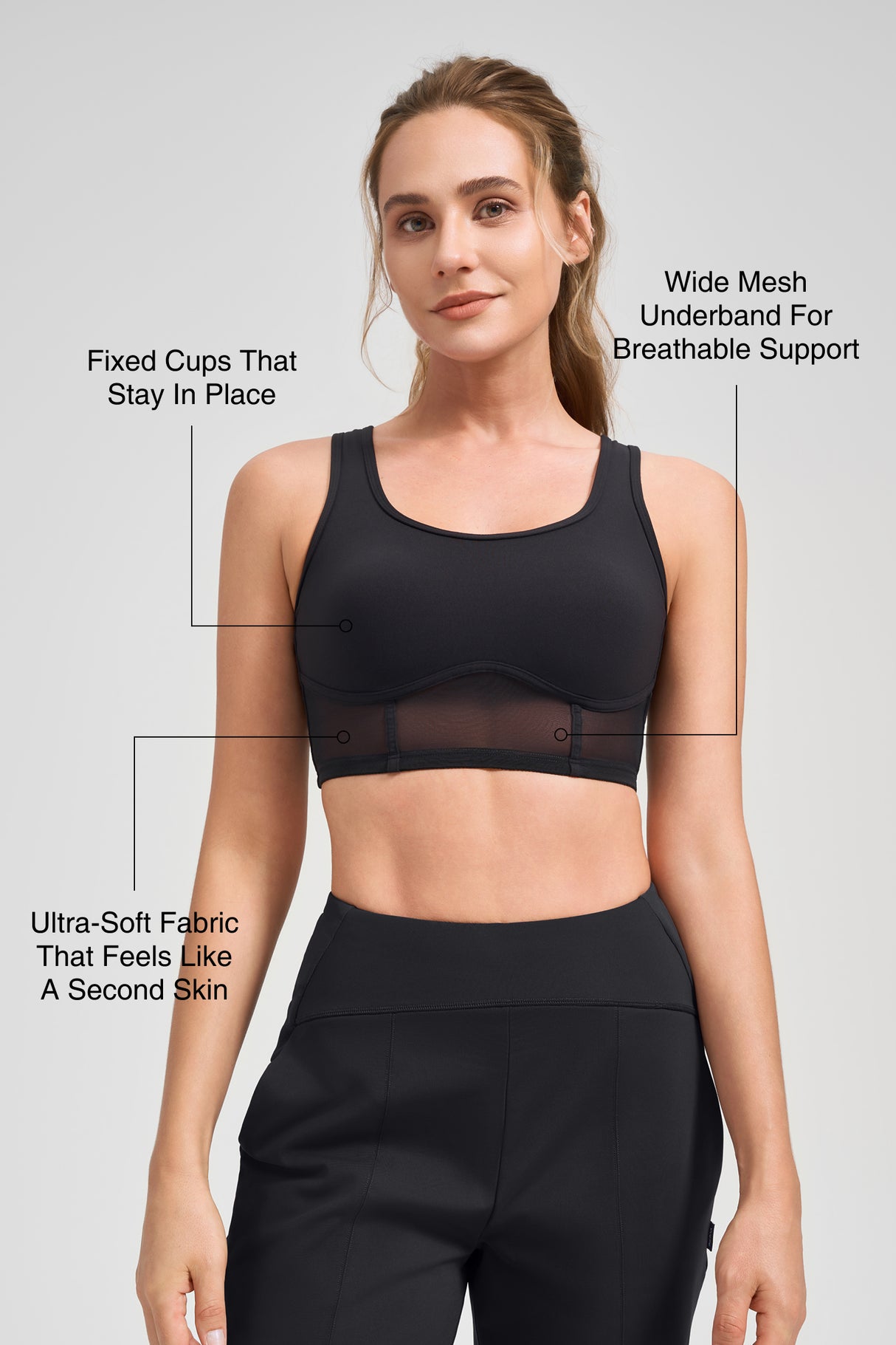 Anywhere™ Breathable Light-Support Yoga Bra with Sewn-In Pads | Women's Light Support Sports Bra