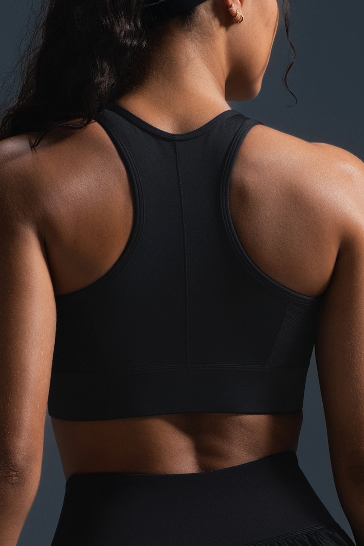 Enfold Zip Front Racerback Vadderad Löpar-BH | Sport-BH med Högt Stöd för Damer