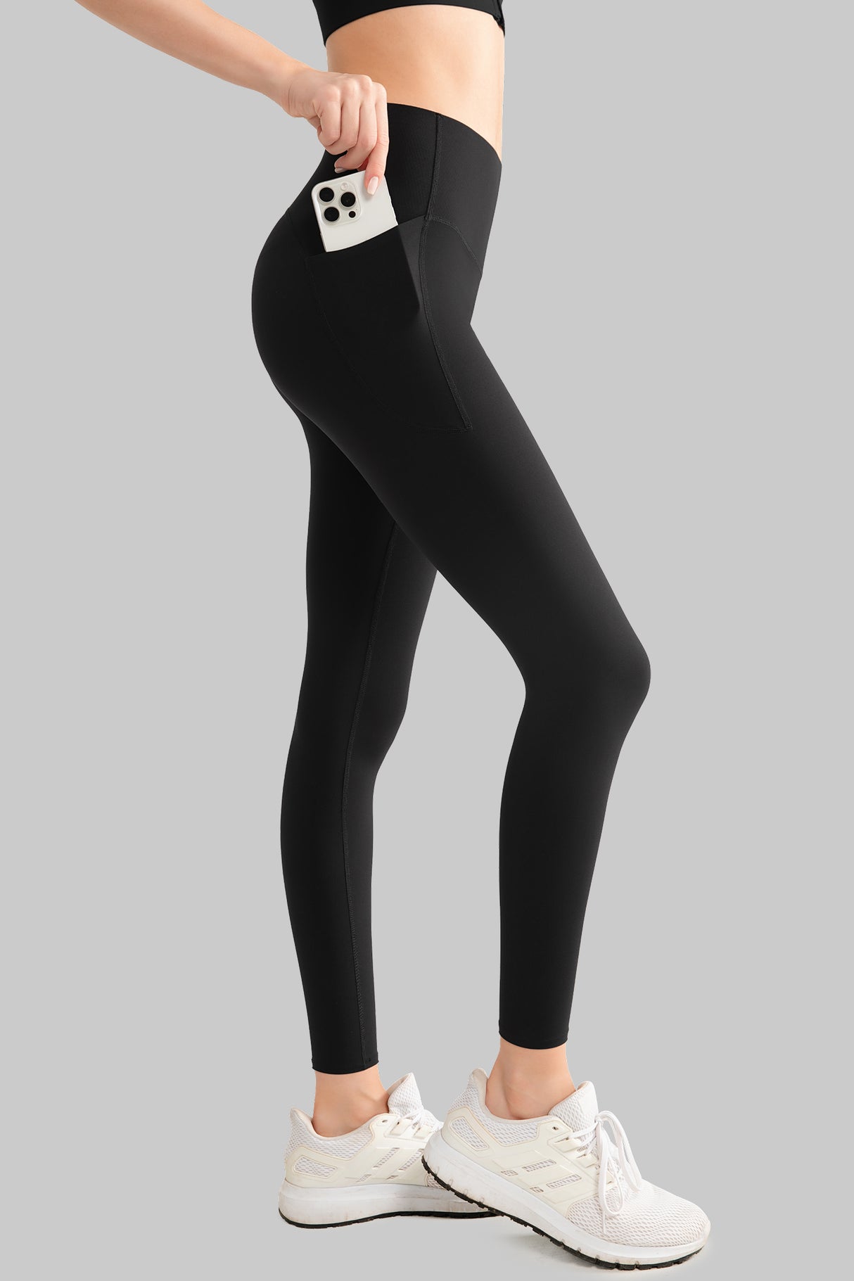 Enfold™ High-Waisted Butt Lifting Running Leggings 24”| Women's High Support Leggings