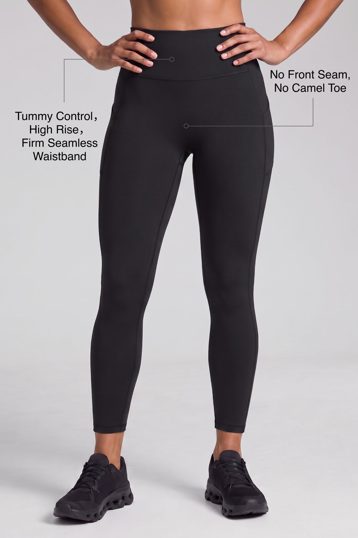Power™ No Front Seam Legging With Side Pockets 27" | Women's High Support Leggings