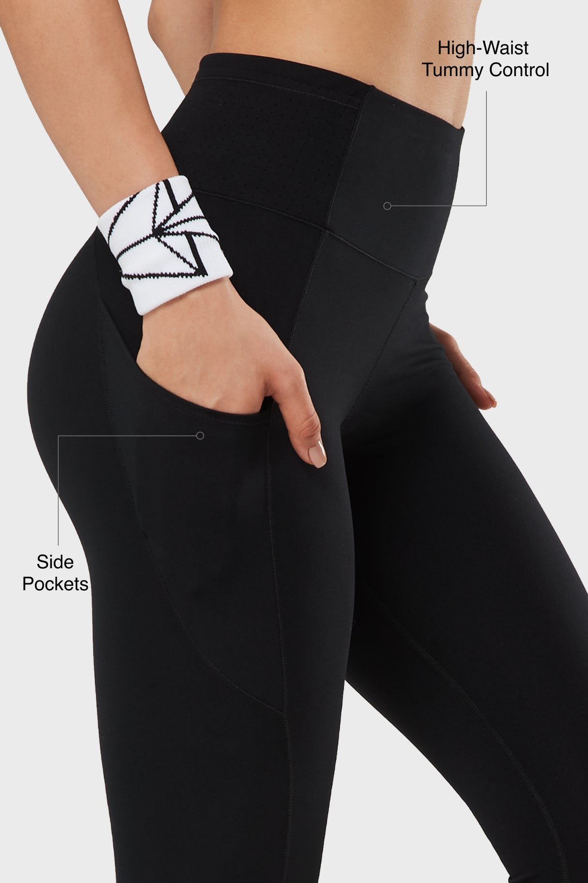 Leggings de gimnasio de cintura alta y moldeador, 26.5/28 pulgadas | Leggings de alta sujeción para mujer