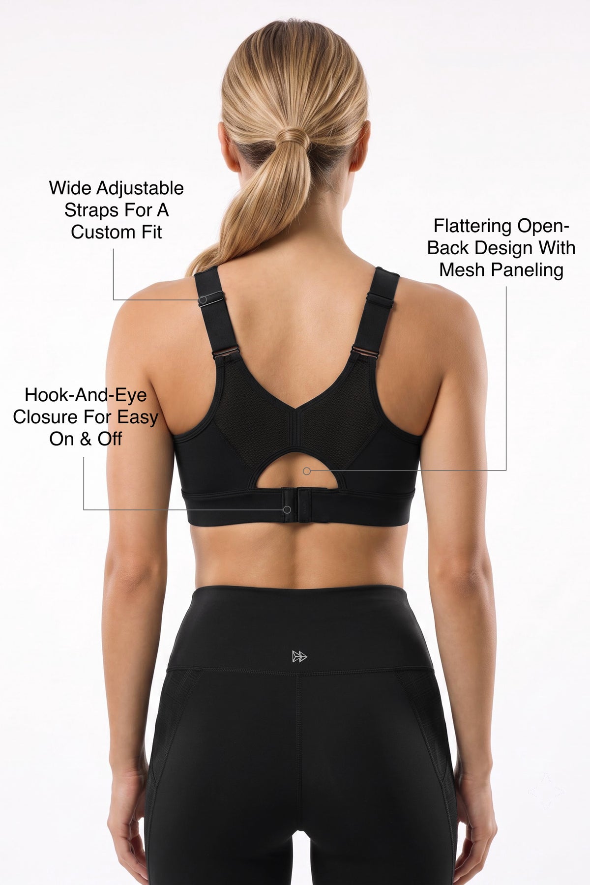 Power™ Flattering High-Support Mesh Sports Bra | High-Impact Bounce Control Without Flattening for Running, HIIT & Training