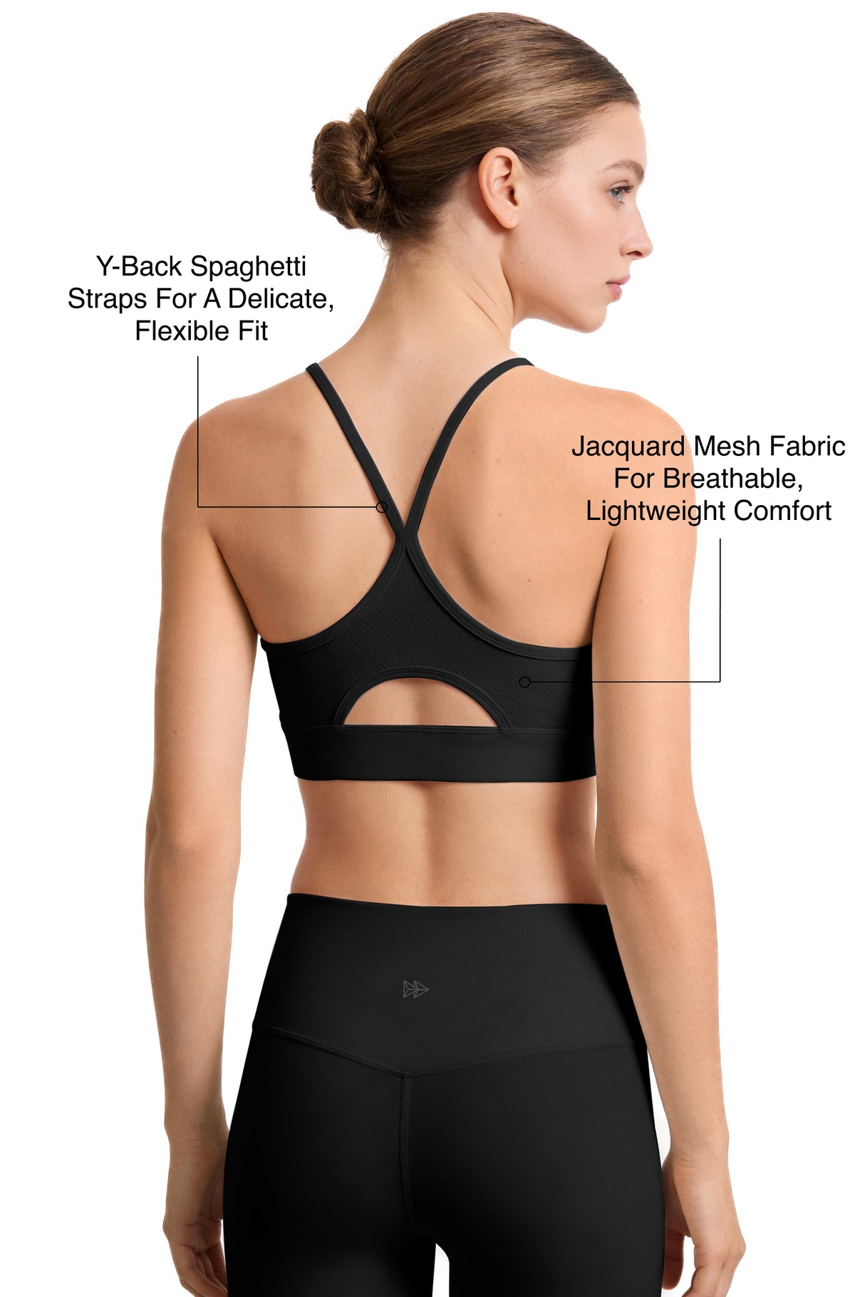Anywhere™ Removable Cups Y-Back Jacquard Light Support Bra | Women's Light Support Sports Bra Best For Yoga, HIIT