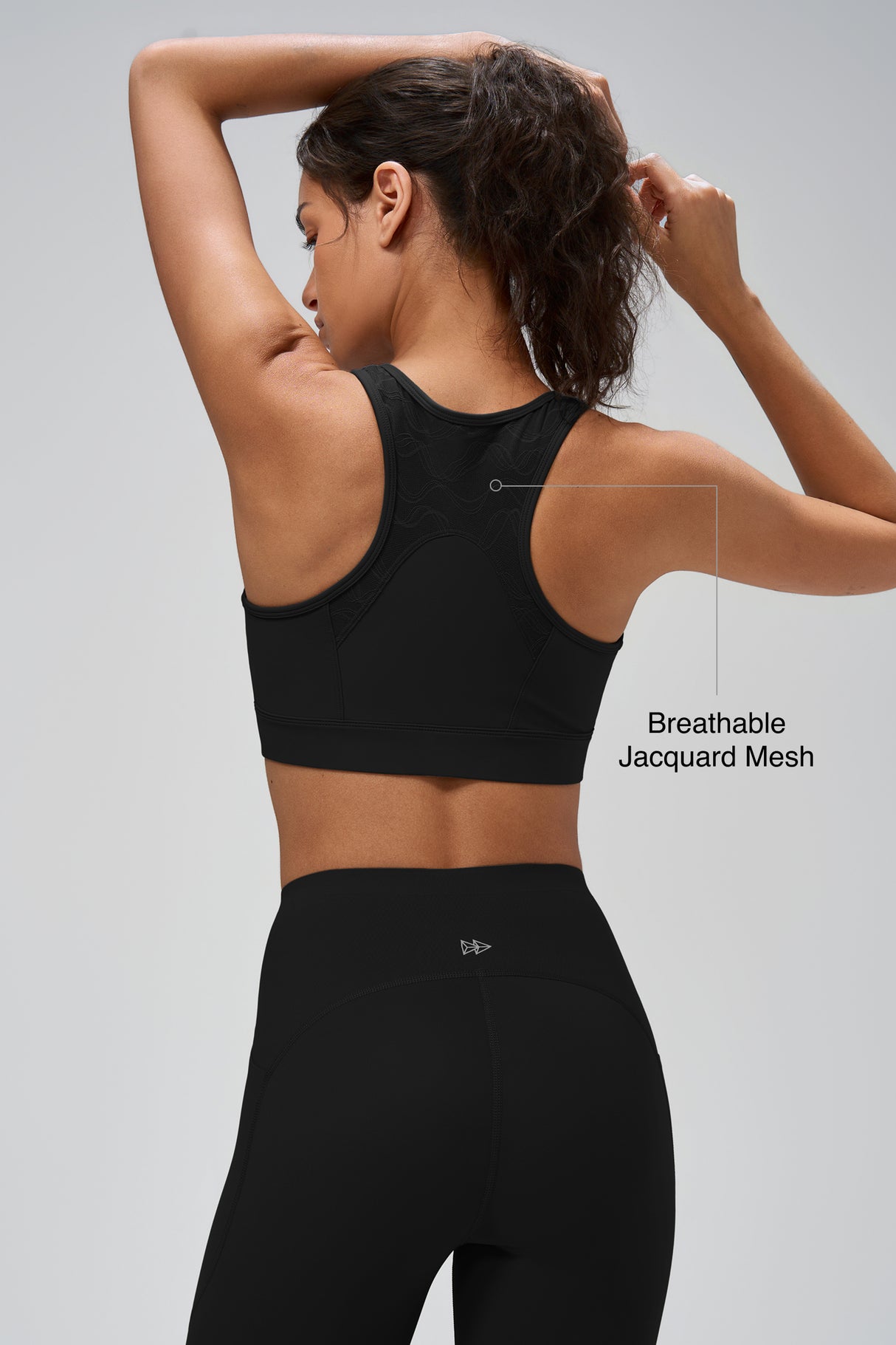 Power™ Zip Front Breathable Racerback Full Coverage High Support Sports Bra