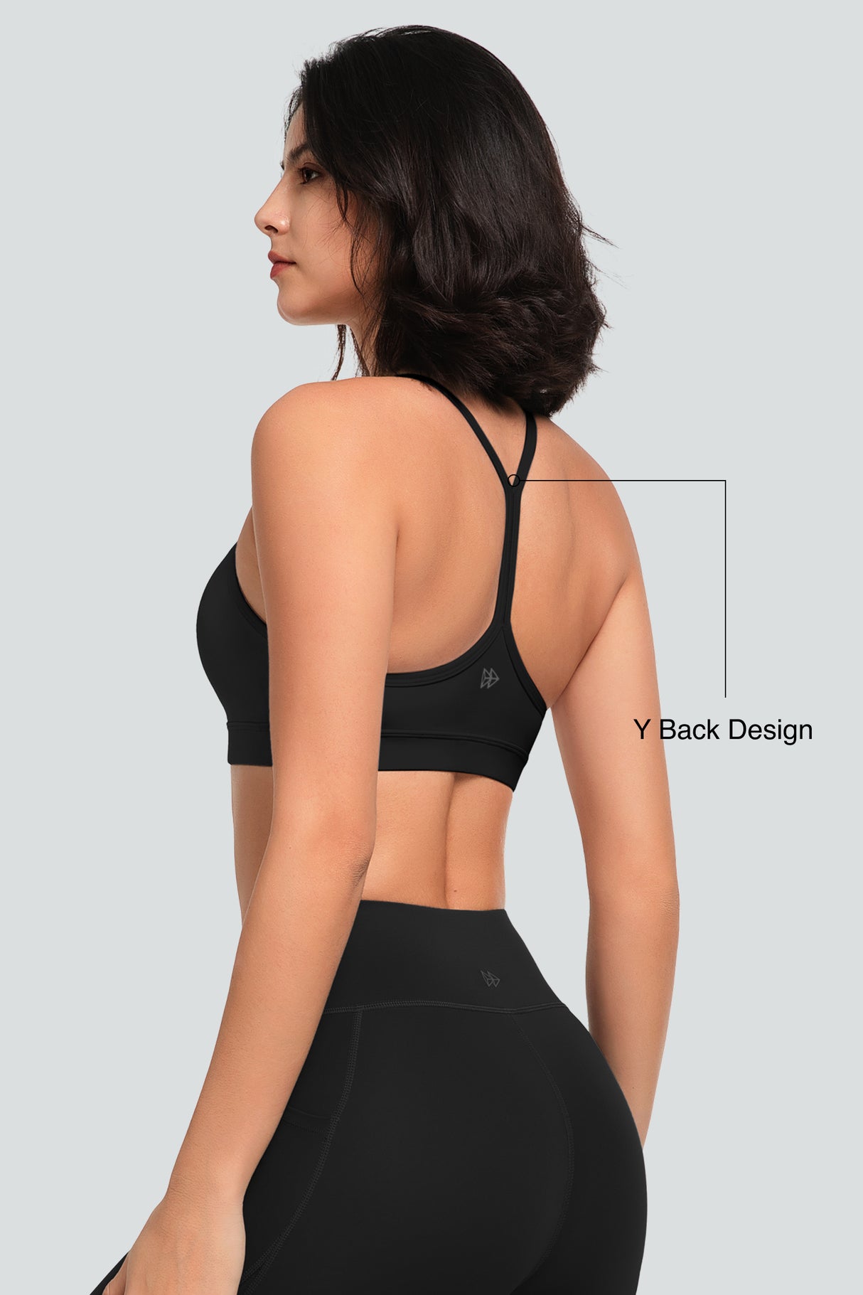 Reggiseno yoga imbottito con scollo a barchetta e spalline sottili Anywhere | Reggiseno sportivo con supporto leggero da donna