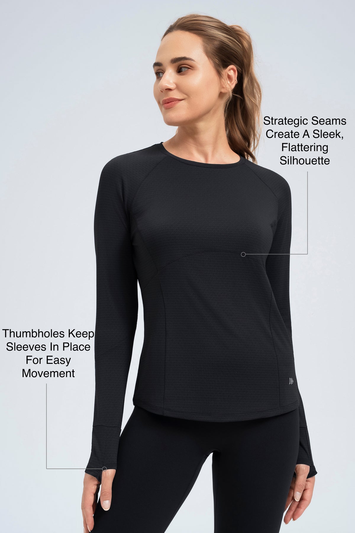 Anywhere™ Performance Jacquard Mesh Long Sleeve T-shirt | Women's Long Sleeve T-shirt