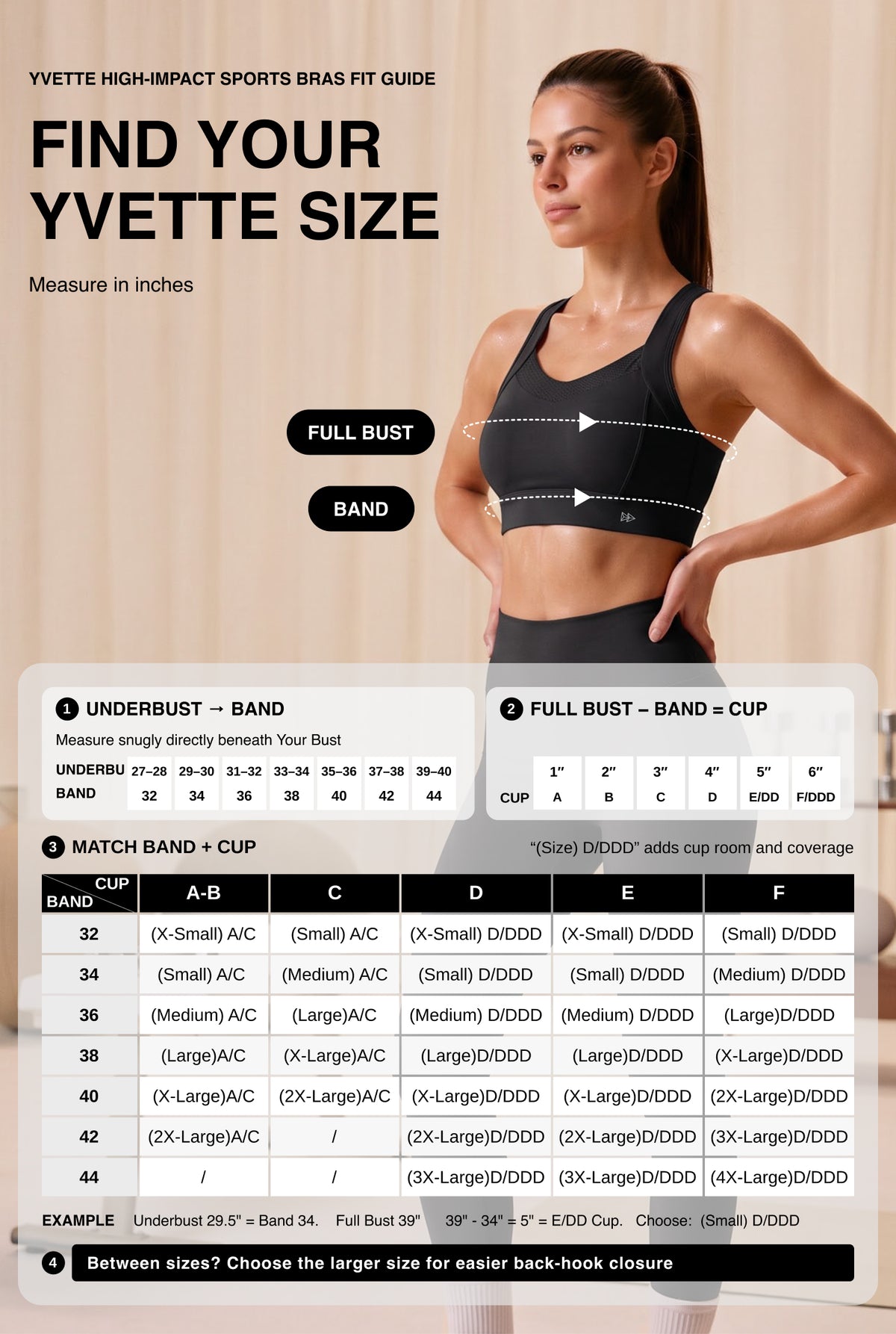 Power™ V-Neck Keyhole Back High Support Sports Bra | High-Impact Bounce Control Without Flattening for Running, HIIT & Training