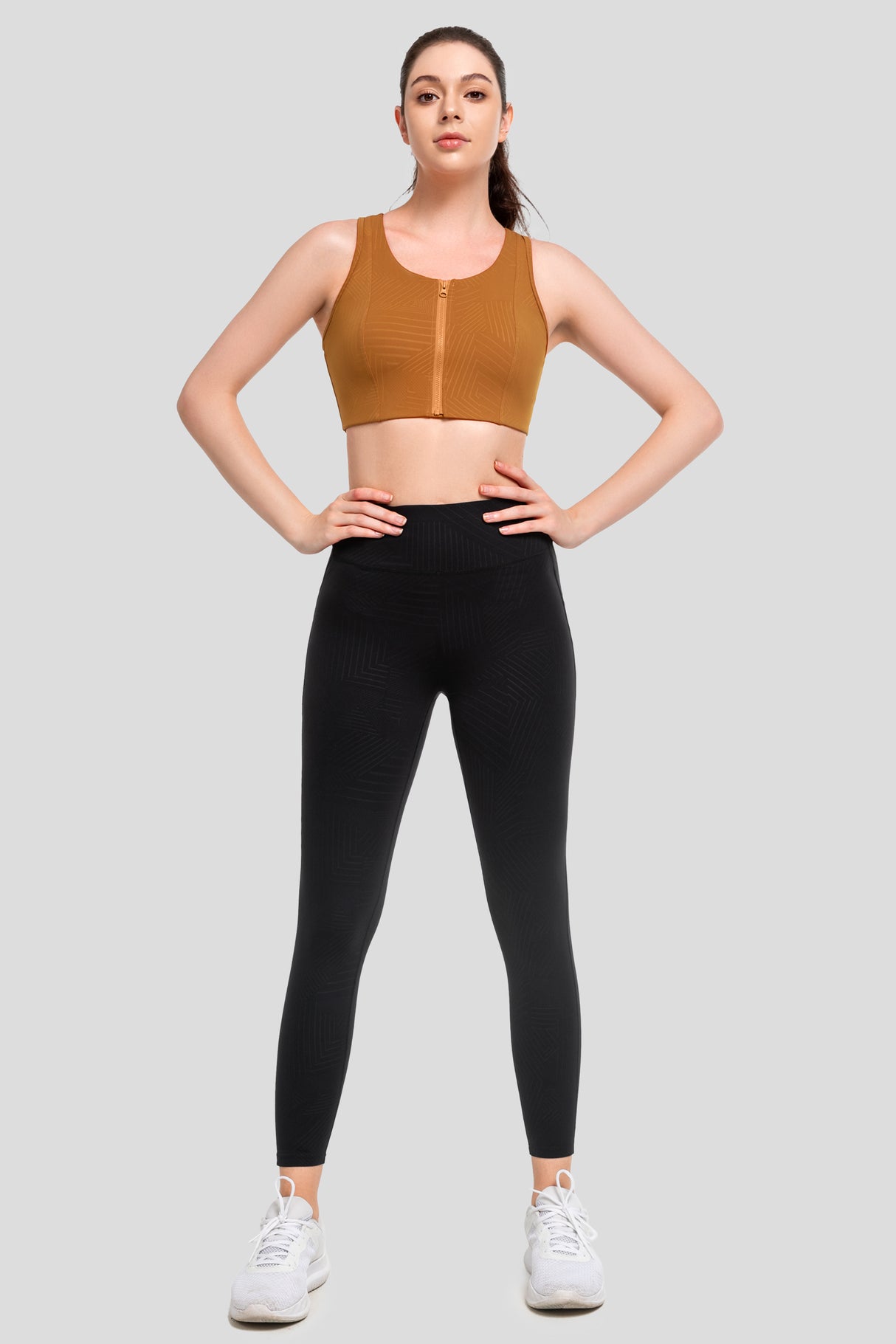 Echo löparleggings med hög midja och rumplyftande 66 cm | Damleggings med högt stöd