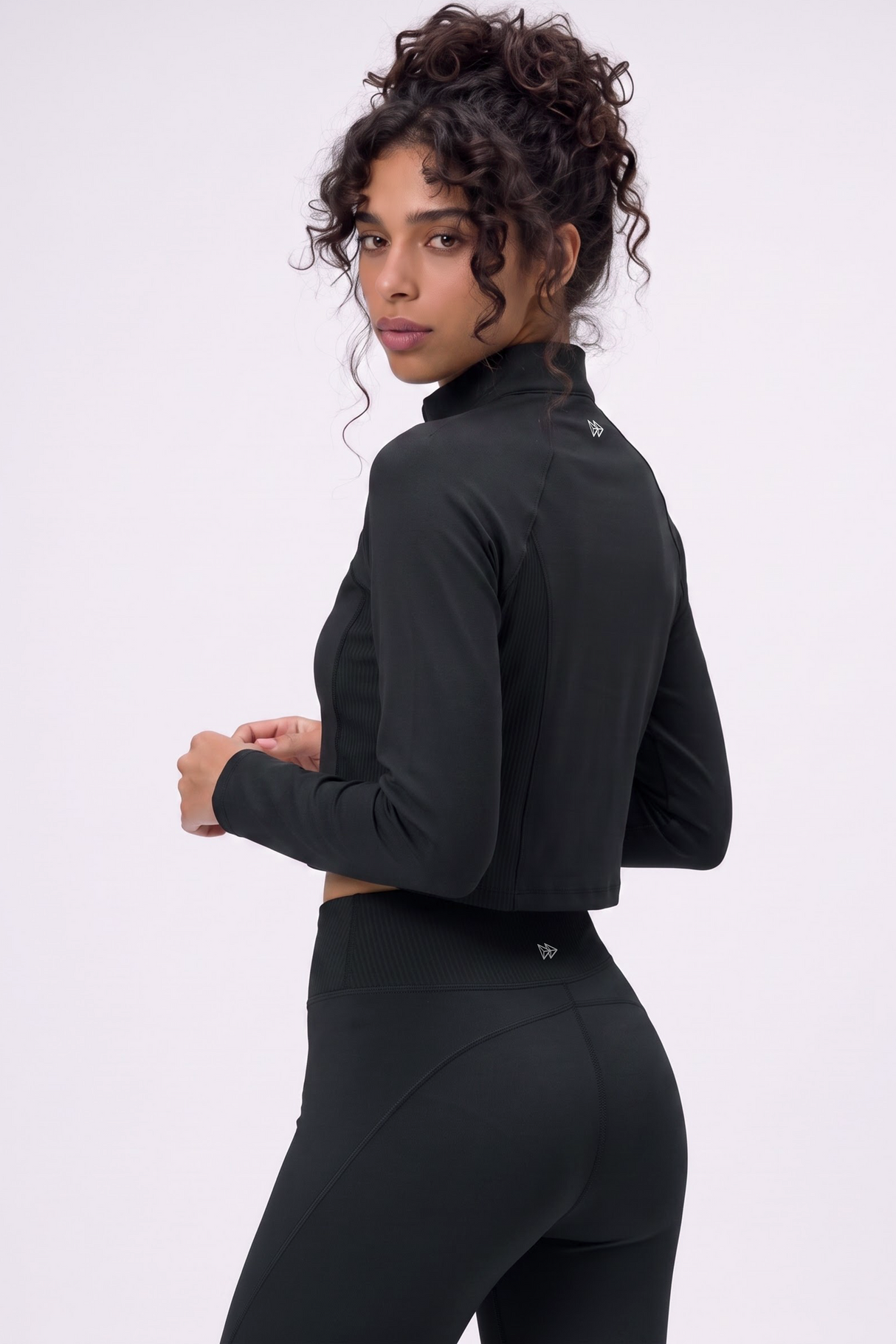 Anywhere™ Cropped Mock Neck Zip-Up Jacket | Women's Light Support Jackets