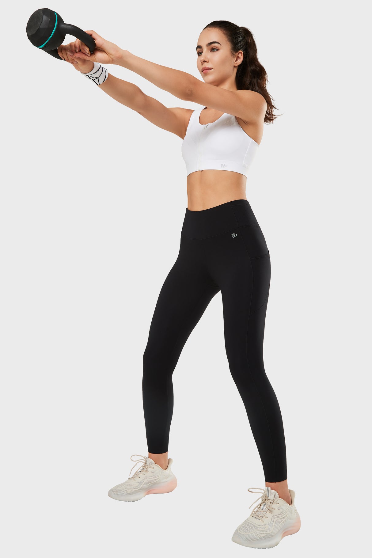 Leggings de gimnasio de cintura alta y moldeador, 26.5/28 pulgadas | Leggings de alta sujeción para mujer