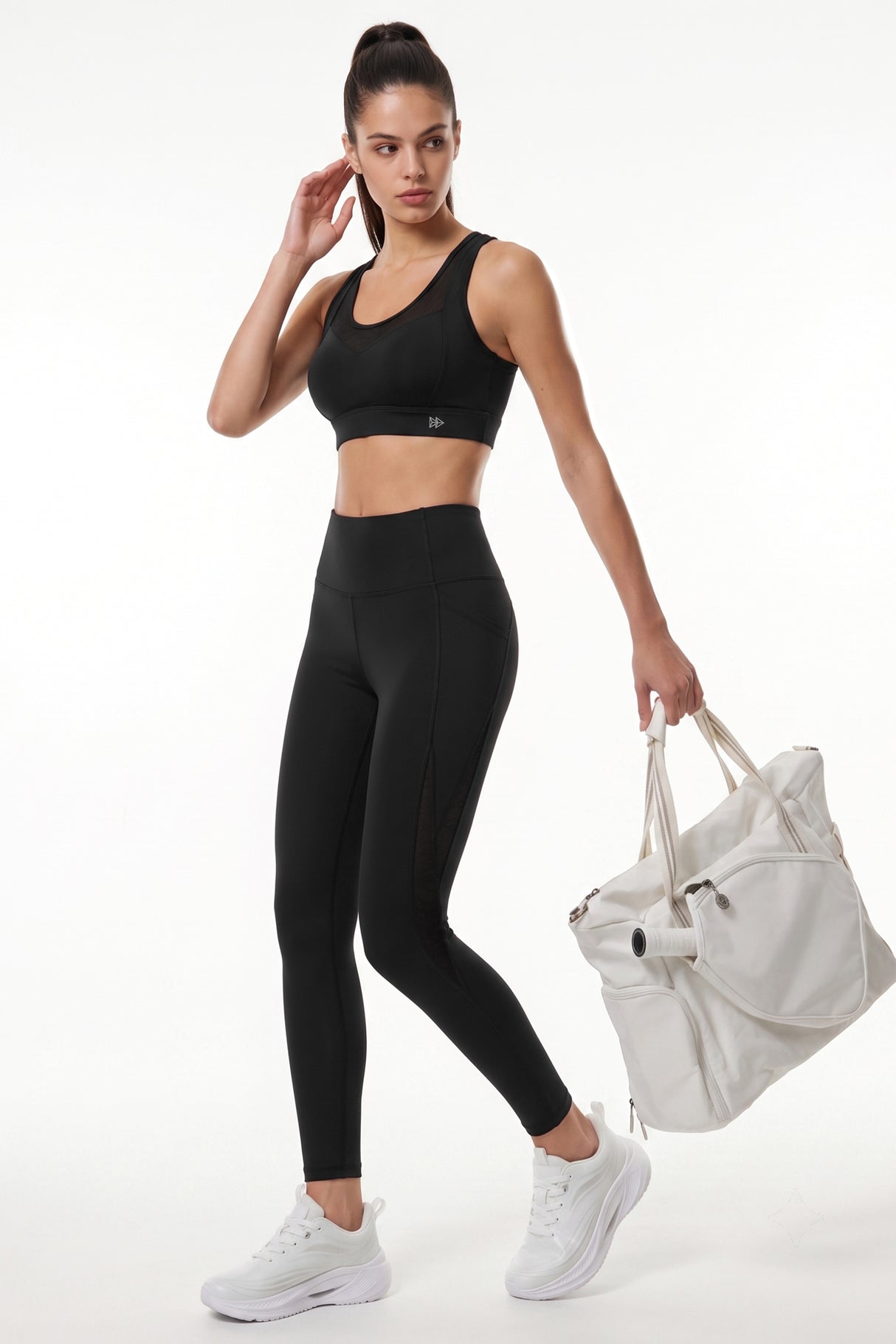 Power™ Breathable Cut Out Mesh With Adjustable Hook Sports Bra | High Support Bra With Adjustable Bounce-Control Support for Running, HIIT & Training