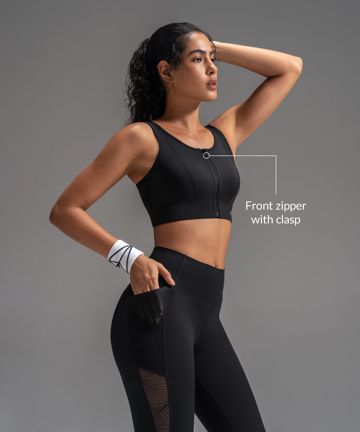 Power™ Mesh Sweetheart Neck Back Sports Bra| Women's High Support Sports Bra