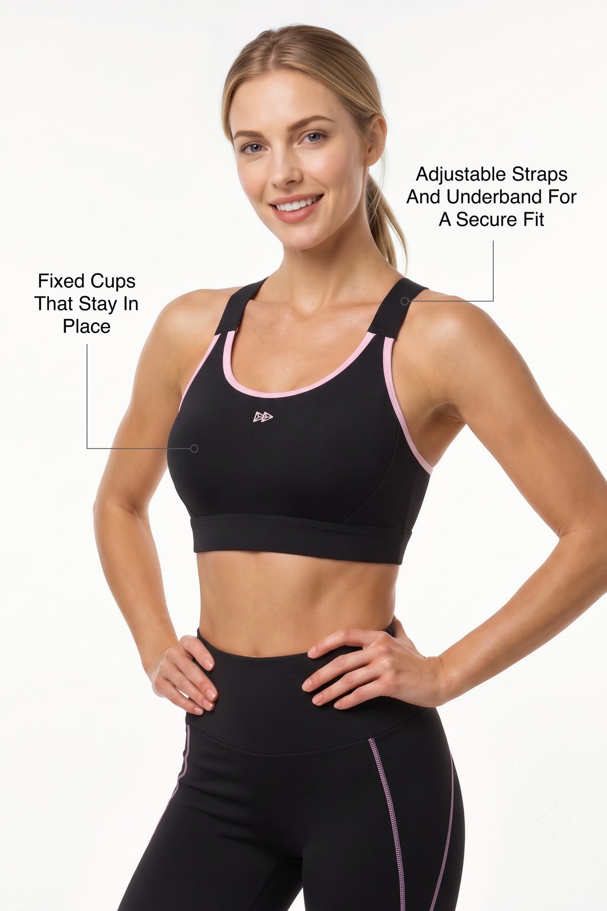 Power™ Heart-Shaped Crisscross High-Support Sports Bra | Women's High Support Sports Bra