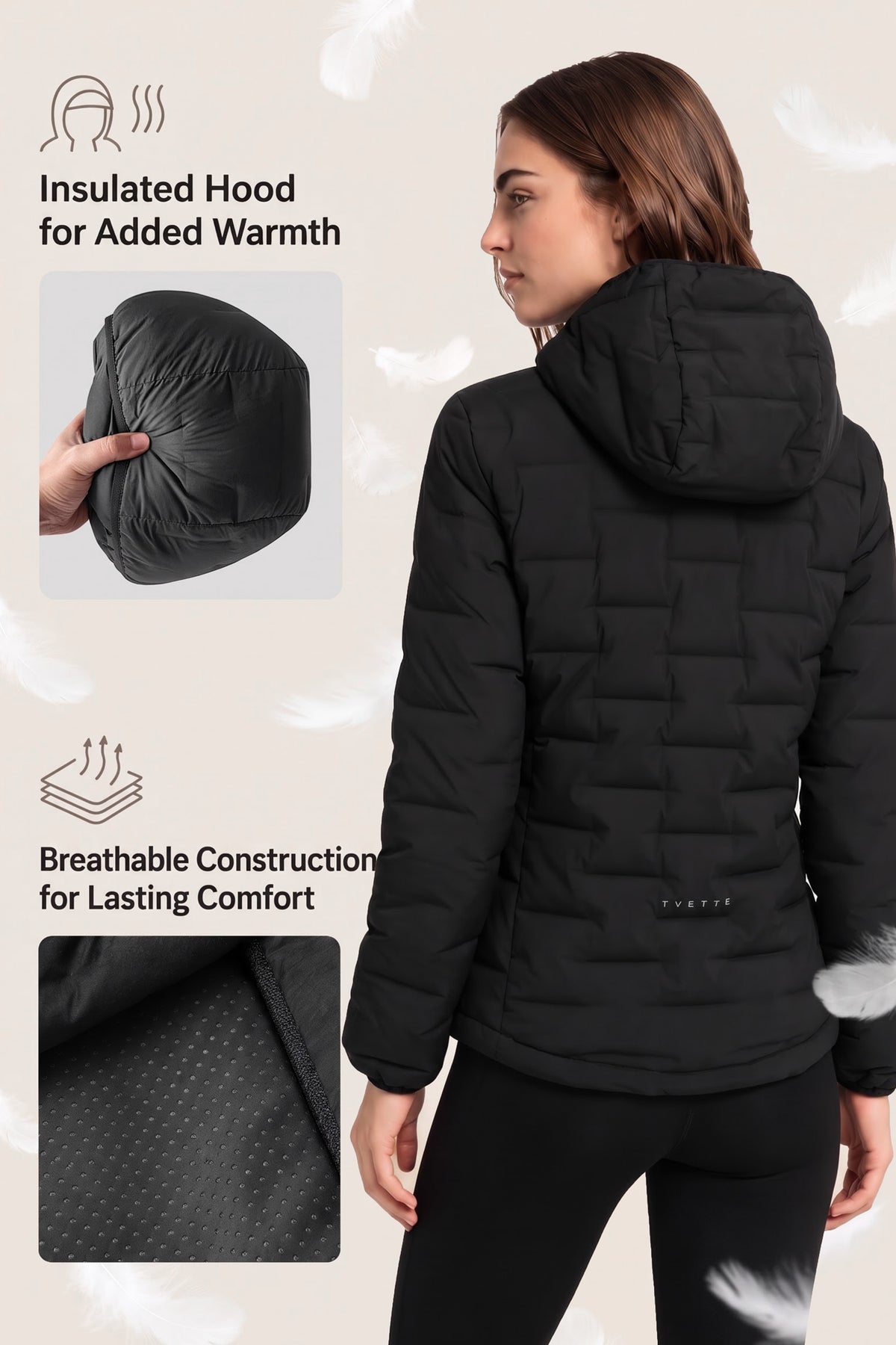 Power™ Yvette Lightweight Hooded Down Jacket | Women's Jackets
