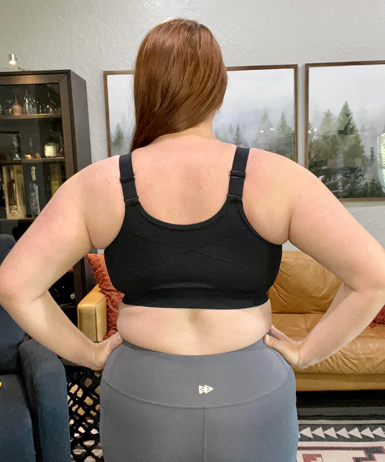 Reggiseno da corsa imbottito con spalline regolabili Power Zip | Reggiseno sportivo ad alto sostegno da donna