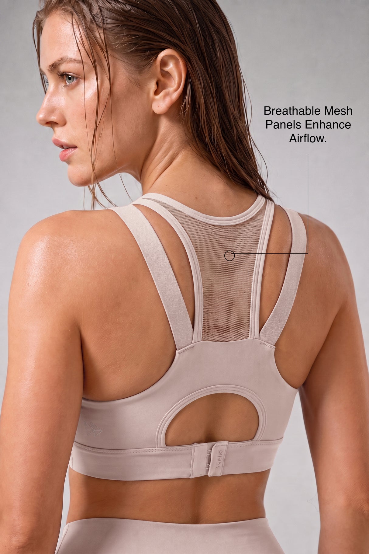 Power™ Zip Front Breathable Full-Coverage Running Bra | Women's High Support Sports Bra