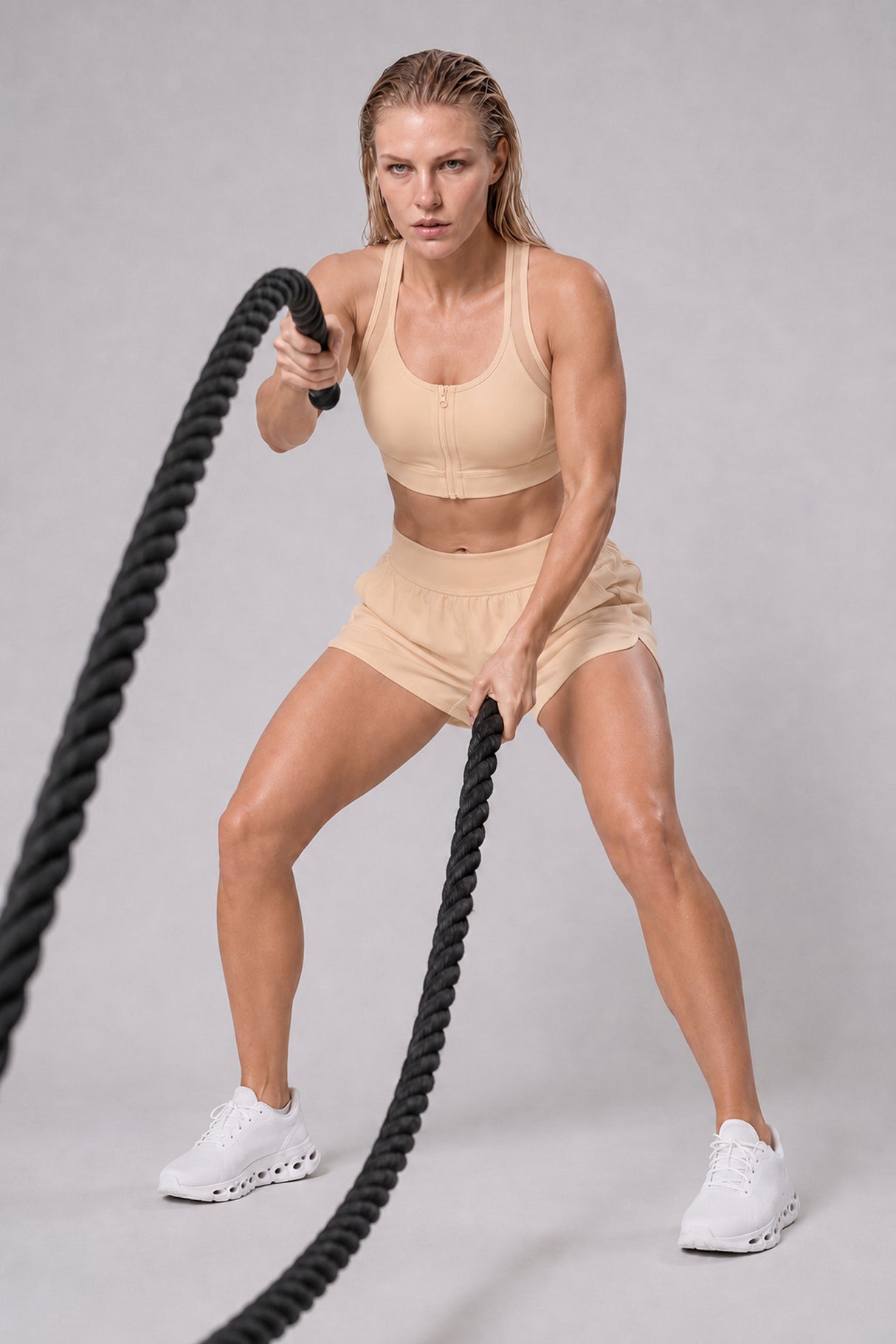 Sujetador deportivo ligero de malla con espalda en T Power | Sujetador deportivo de alta sujeción para mujer