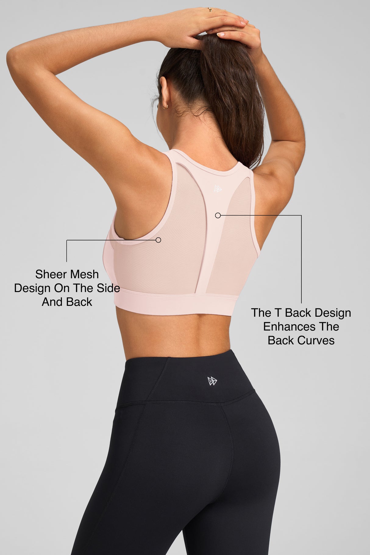 Power™ Zip-Front Mesh-Back High-Support Running Bra | Women's High Support Sports Bra