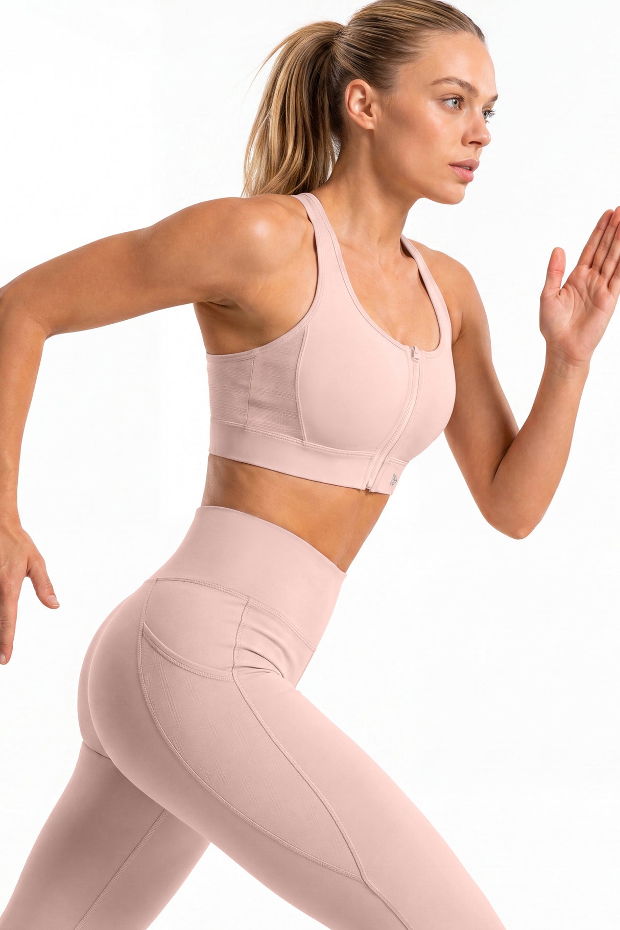 Power Breathable Racerback Stable High Support Sports Bra | High-Impact Support Best For Running, HIIT & Training