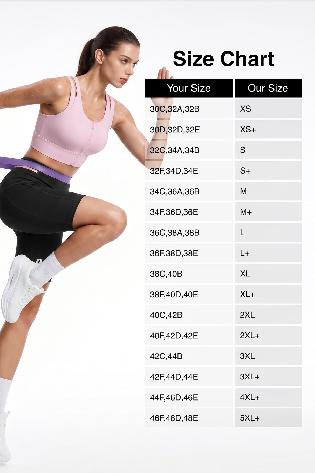 Pink Longline Coverage High Impact Bra With Front Zip | High-Impact Support Best For Running, HIIT & Training