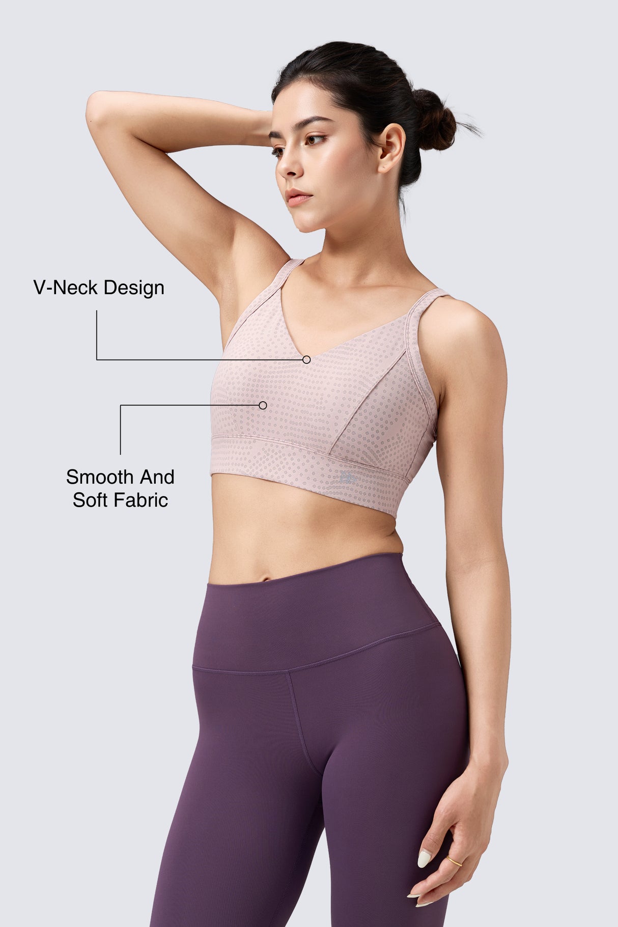 Anywhere™ V-neck Cross Thin Strap Yoga Bra| Women's Light Support Sports Bra