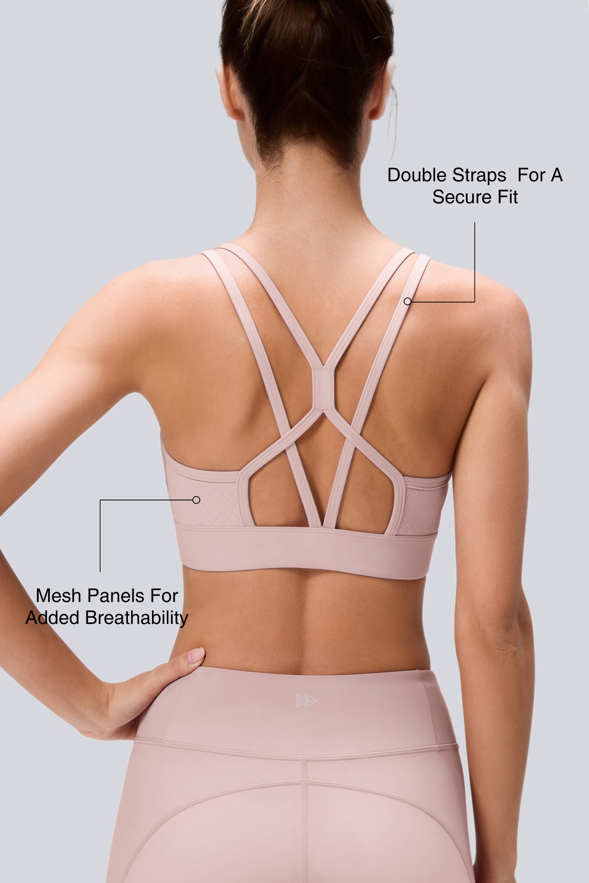 Anywhere™ Removable Push up Cups Yoga Bra V-Neck Double Straps | Women's Light Support Sports Bra