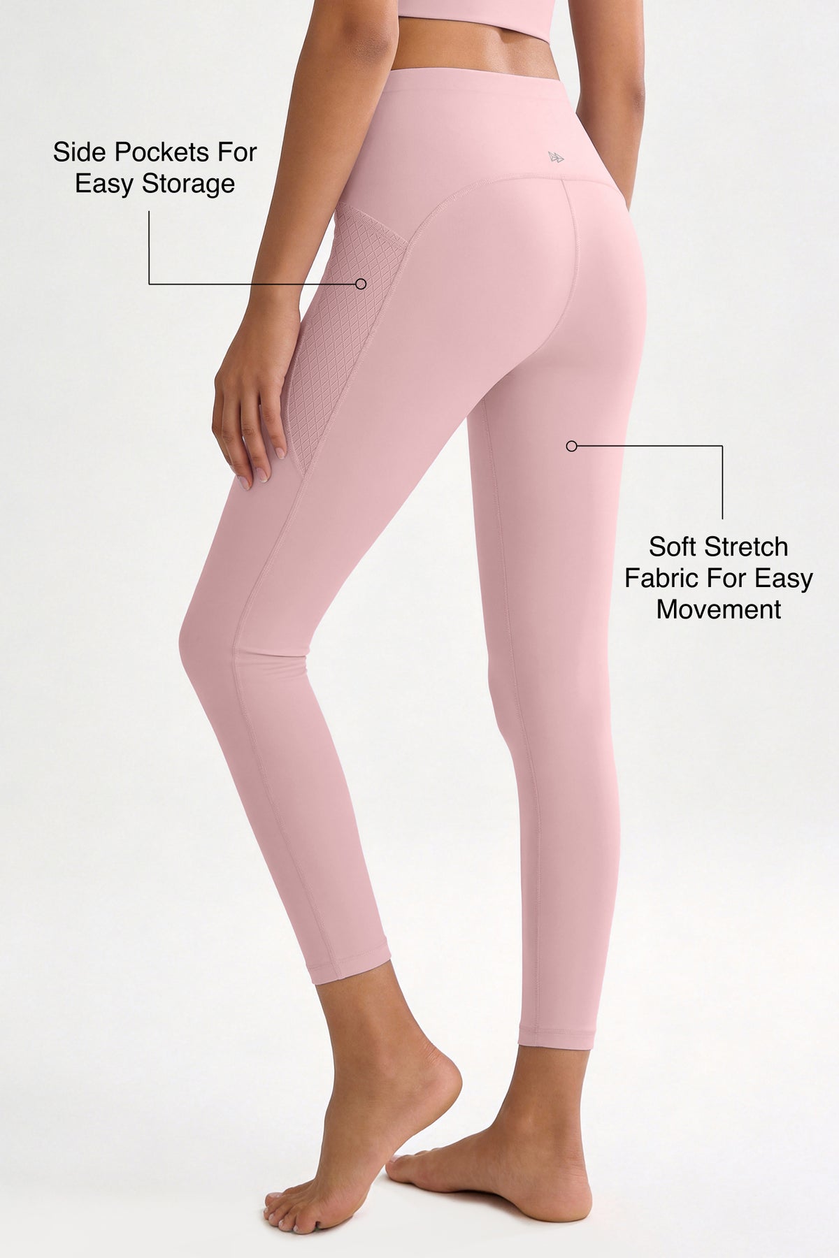 Shift™ High-Waisted No Front Seam Pocketed Sports Leggings | Sports Leggings Best For Running, Yoga & HIIT