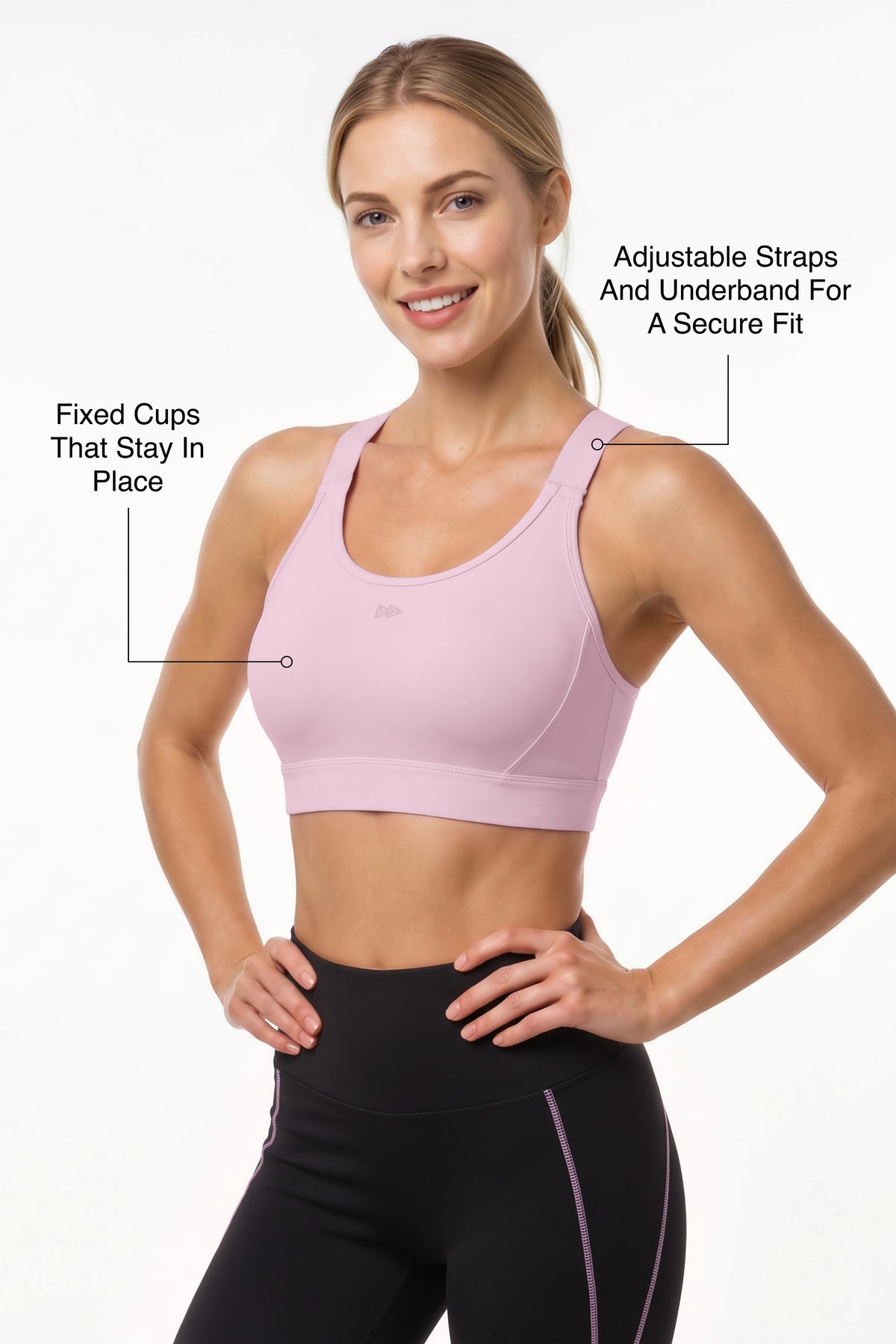 Power™ Heart-Shaped Crisscross High-Support Sports Bra | Women's High Support Sports Bra