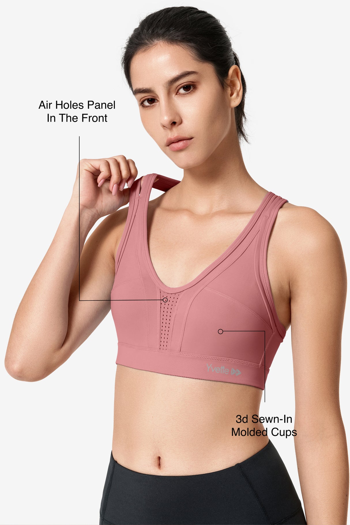 Power™ Cross Back Padded Running Bra | Women's High Support Sports Bra