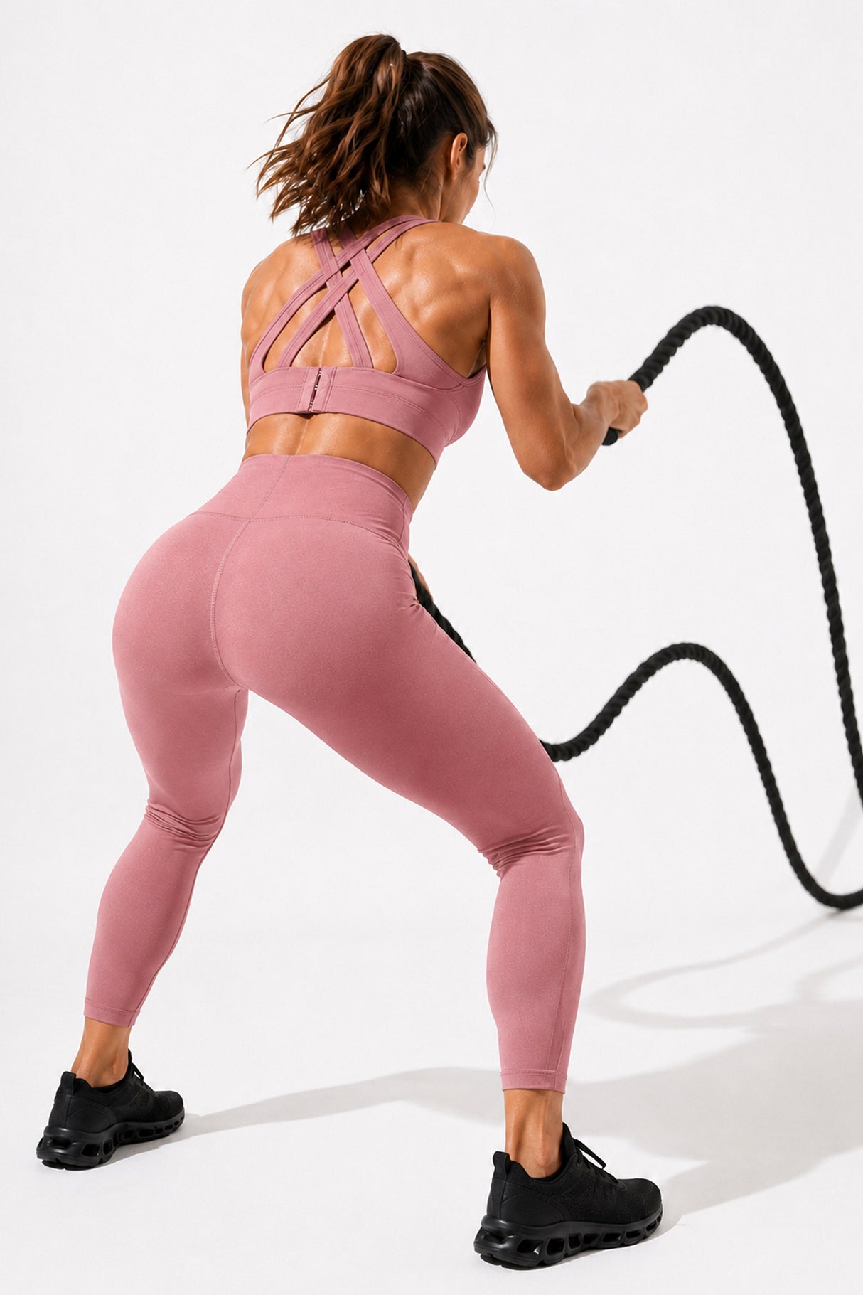Reggiseno da corsa imbottito Power Cross Back | Reggiseno sportivo ad alto sostegno da donna